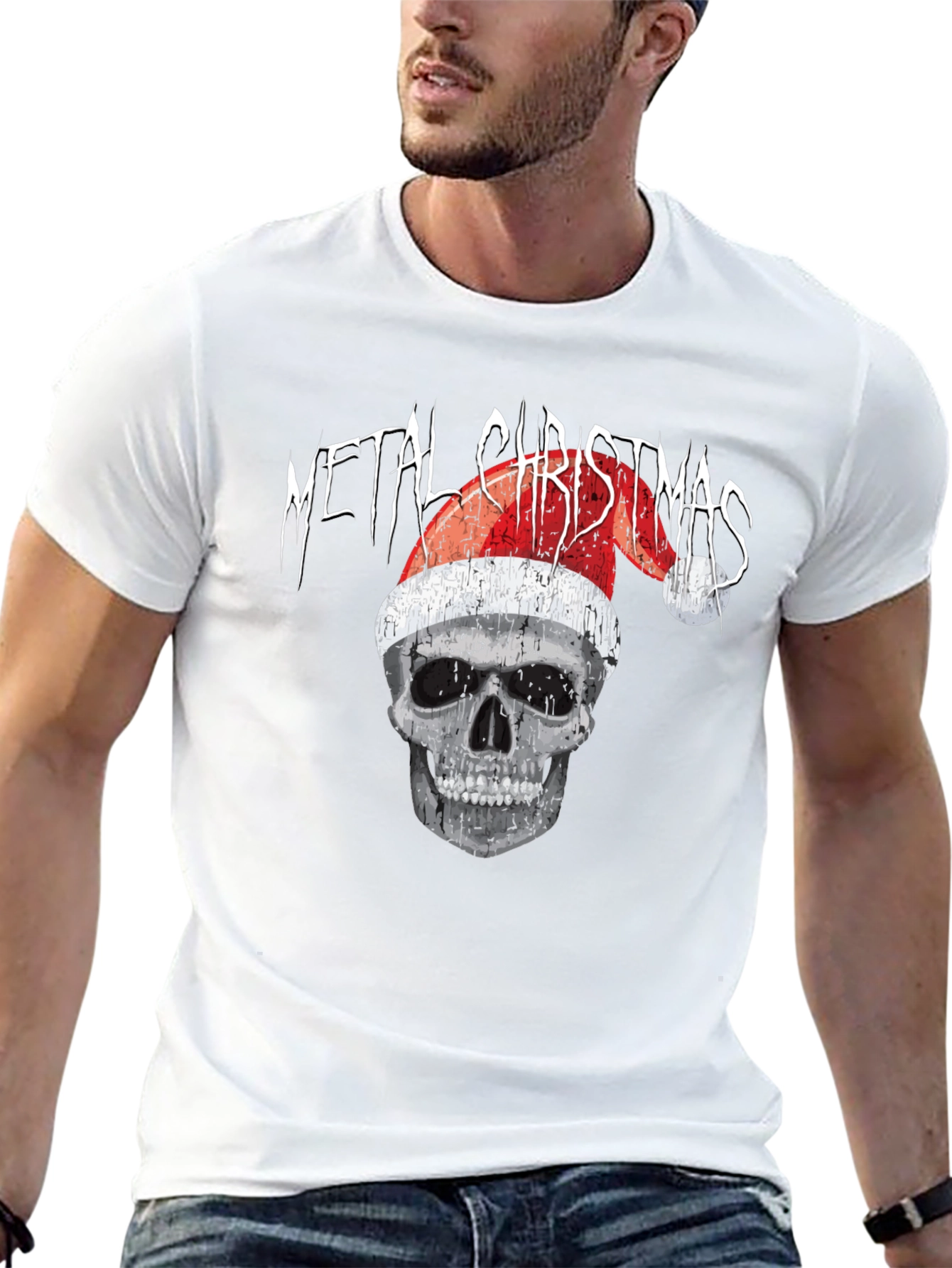 Metal Christmas Skull T-Shirt