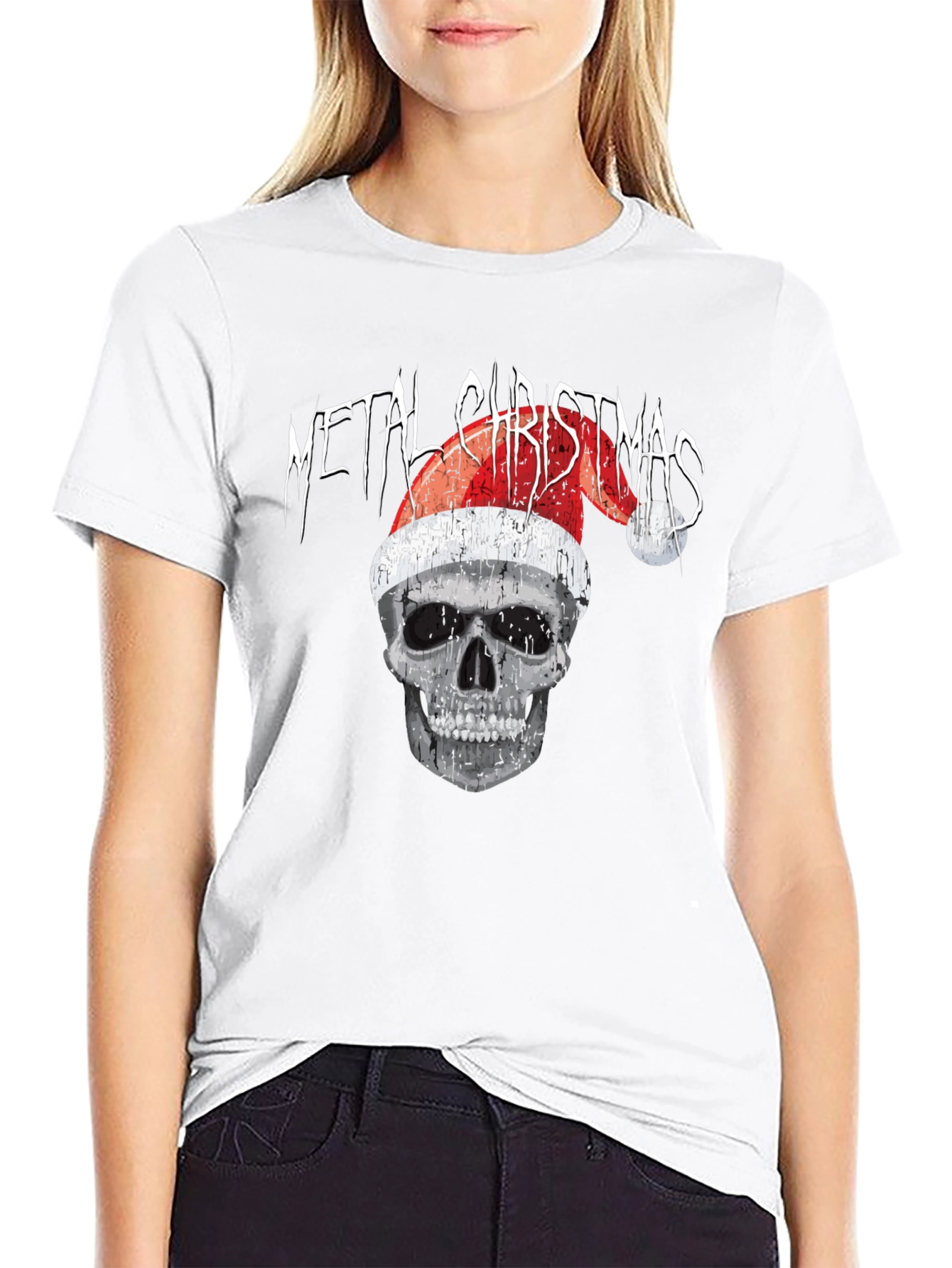 Metal Christmas Skull T-Shirt