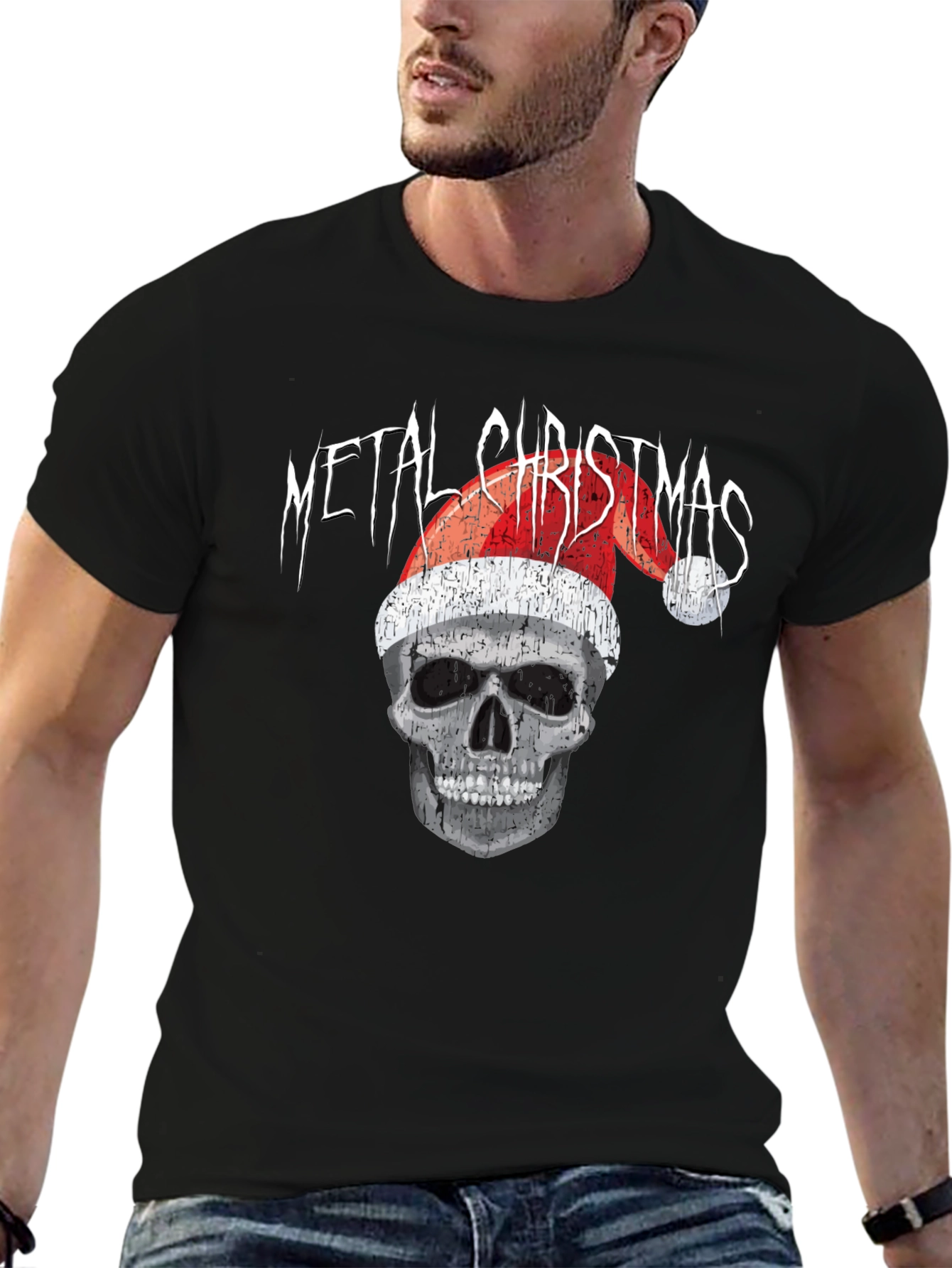 Metal Christmas Skull T-Shirt