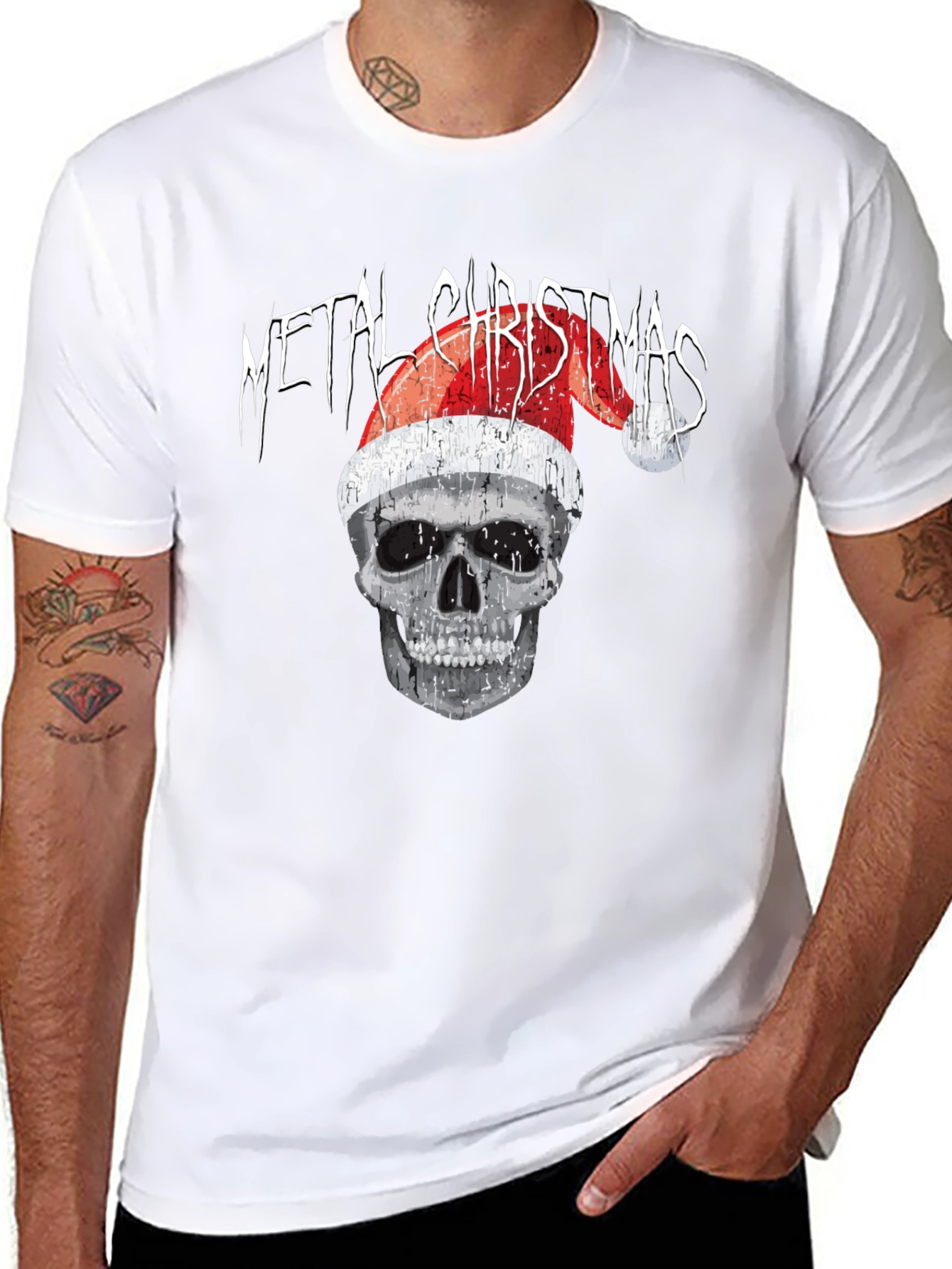 Metal Christmas Skull T-Shirt