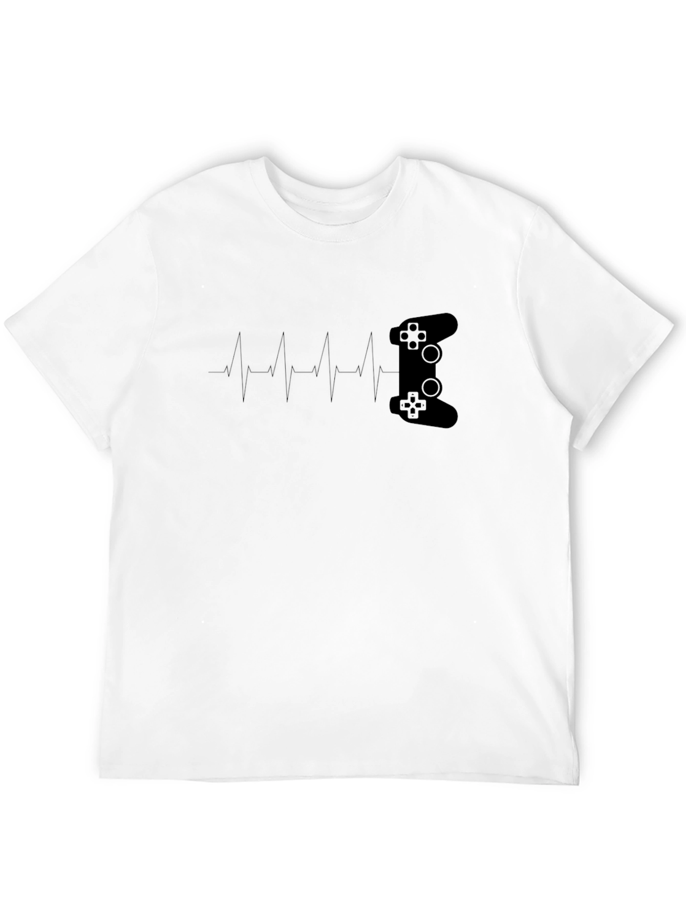 Gamer Heartbeat T-Shirt - Controller Pulse Tee