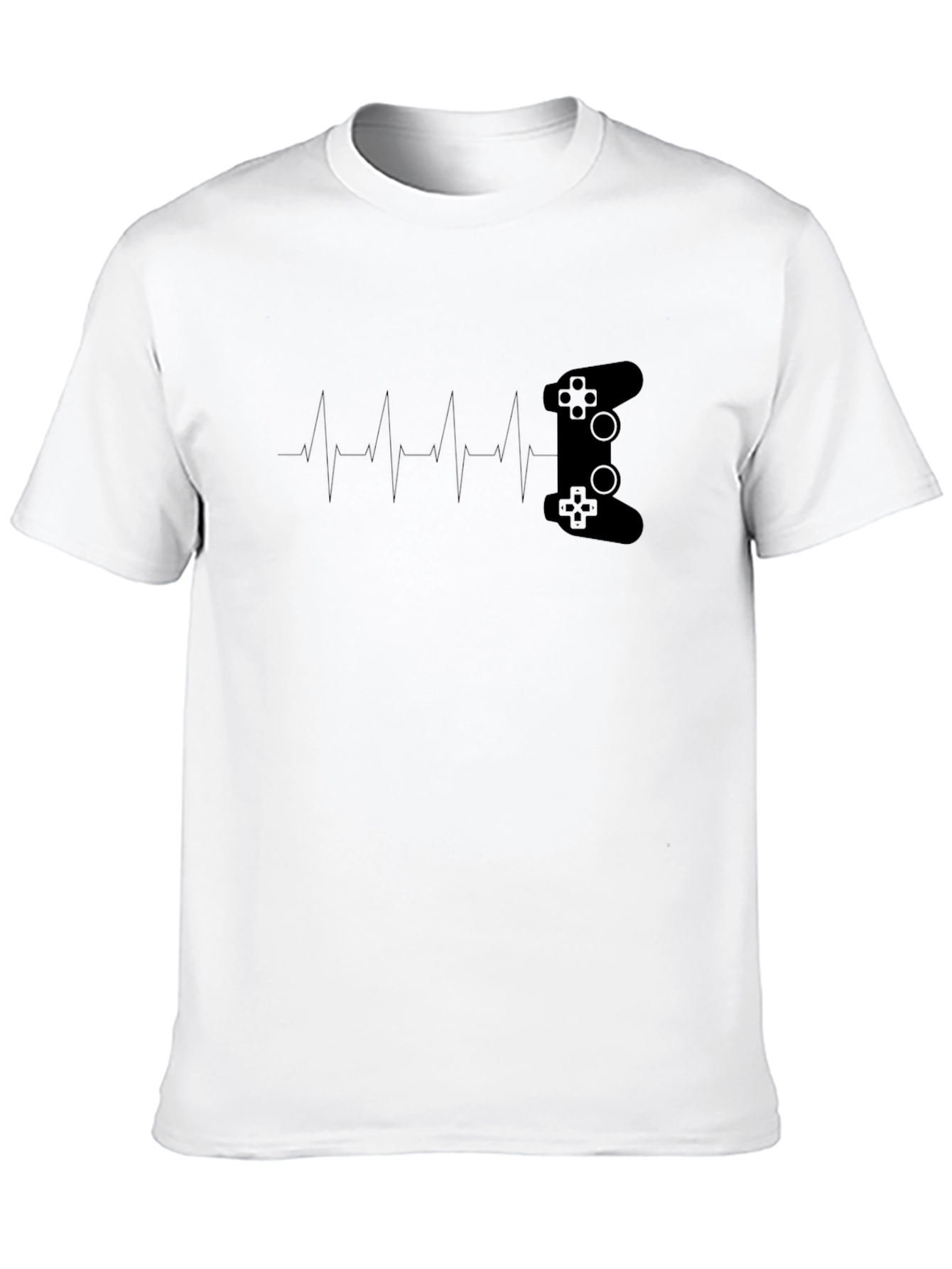 Gamer Heartbeat T-Shirt - Controller Pulse Tee