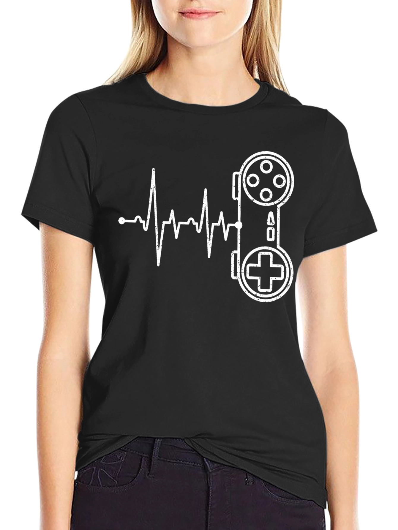 Gamer Heartbeat T-Shirt - Controller Pulse