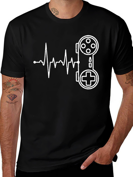 Gamer Heartbeat T-Shirt - Controller Pulse