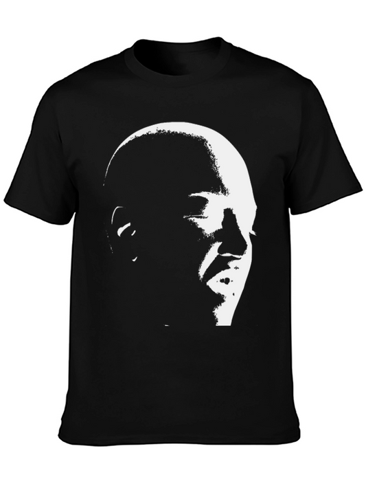 Bold Portrait Graphic Tee - Black