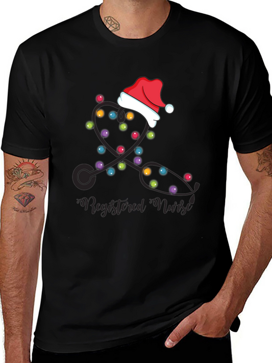 Festive Registered Nurse Christmas Holiday T-Shirt