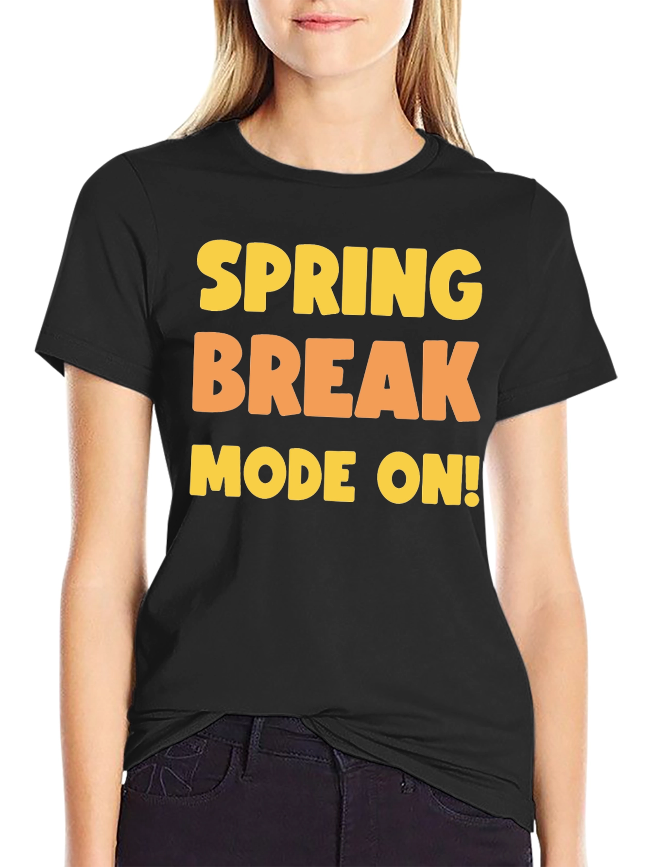 Spring Break Mode On Black T-Shirt