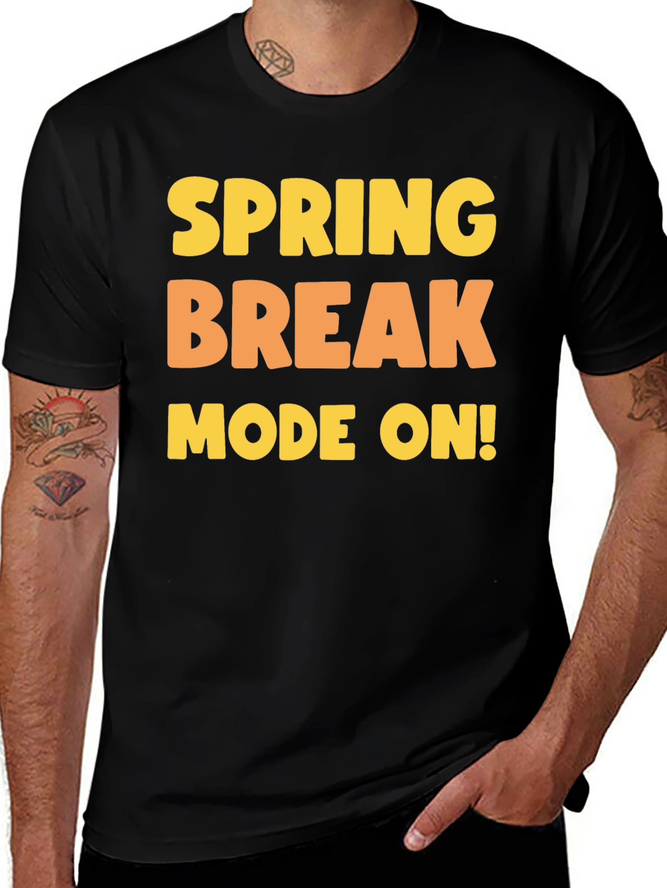 Spring Break Mode On Black T-Shirt