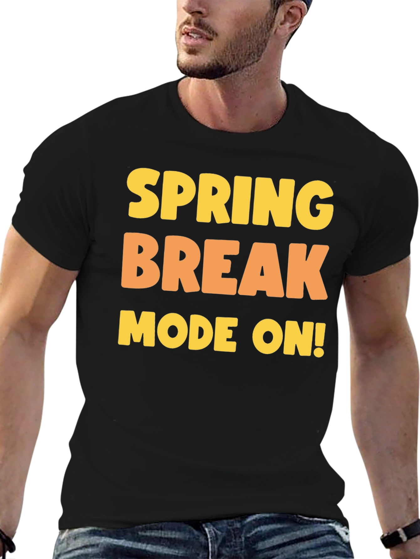 Spring Break Mode On Black T-Shirt