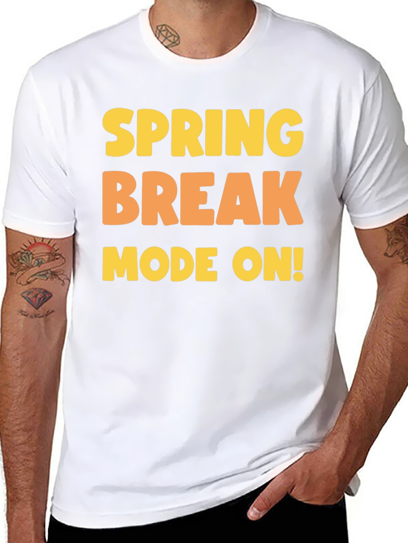 Spring Break Mode On Black T-Shirt