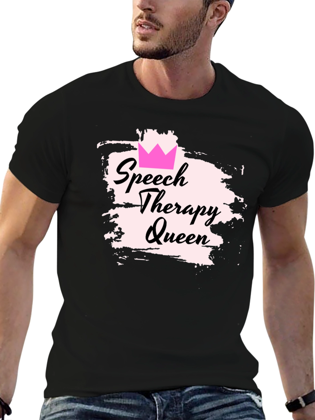 Speech Therapy Queen Black T-Shirt