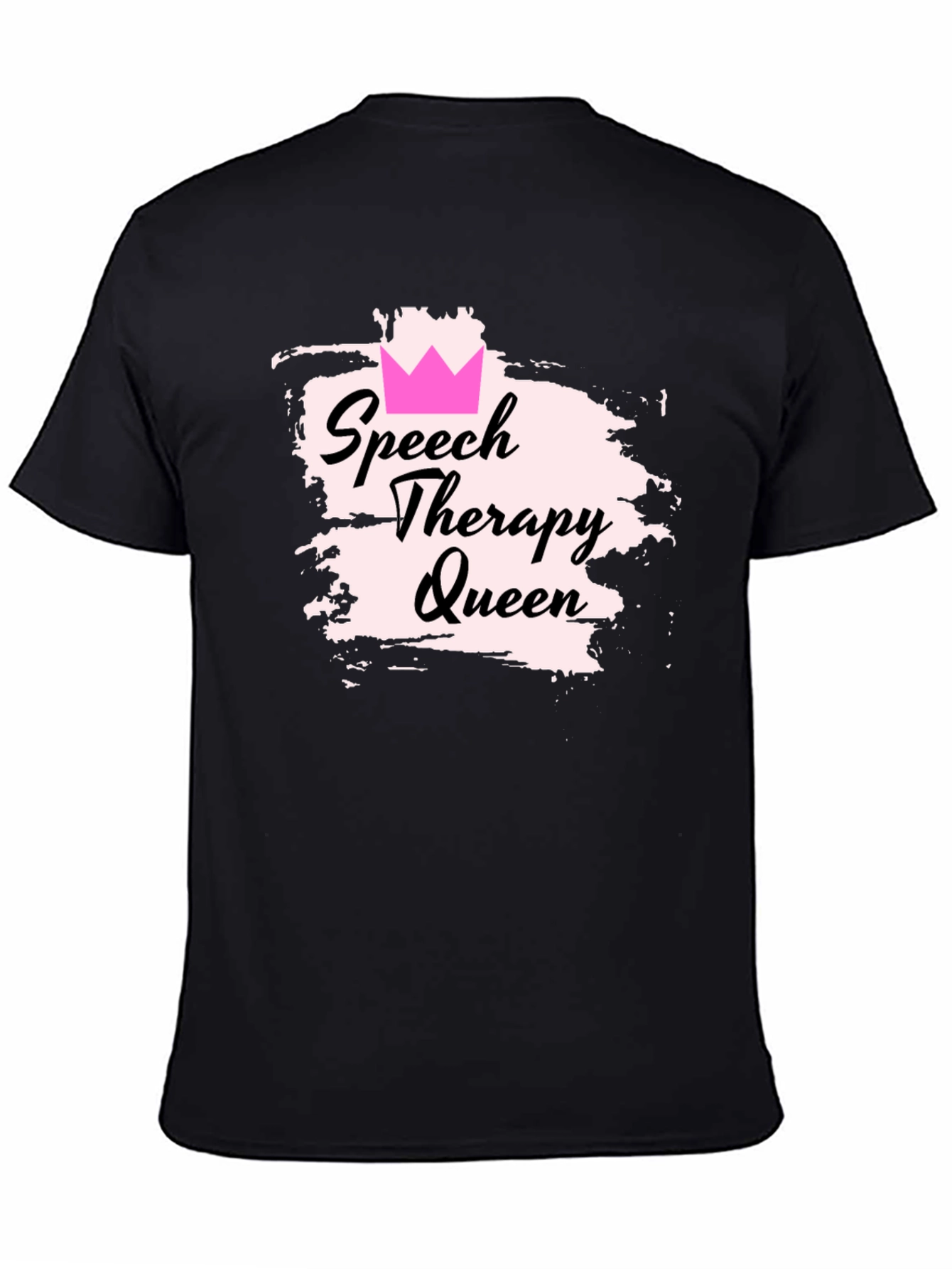 Speech Therapy Queen Black T-Shirt