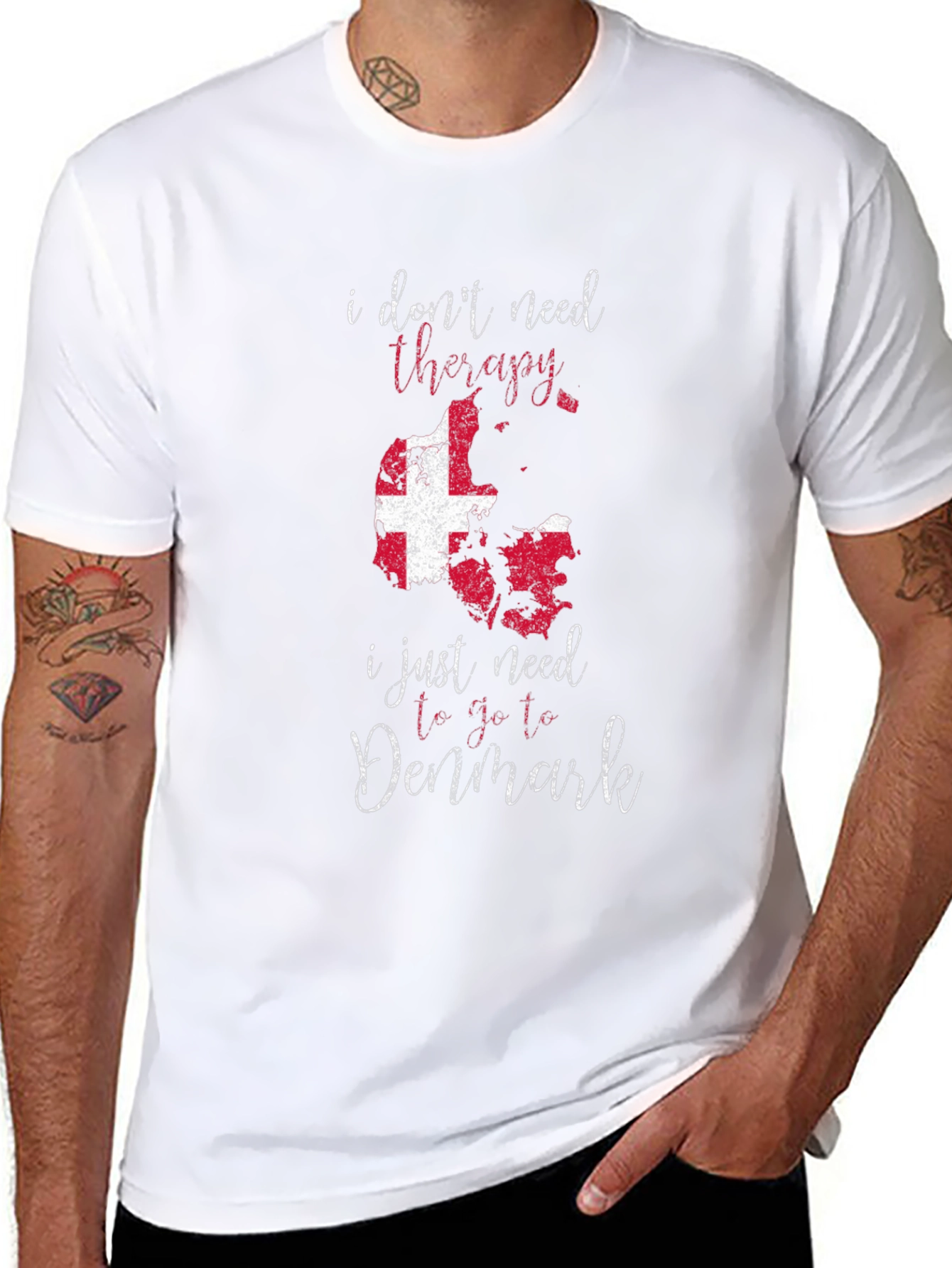 Denmark Therapy T-Shirt - Funny Travel Tee