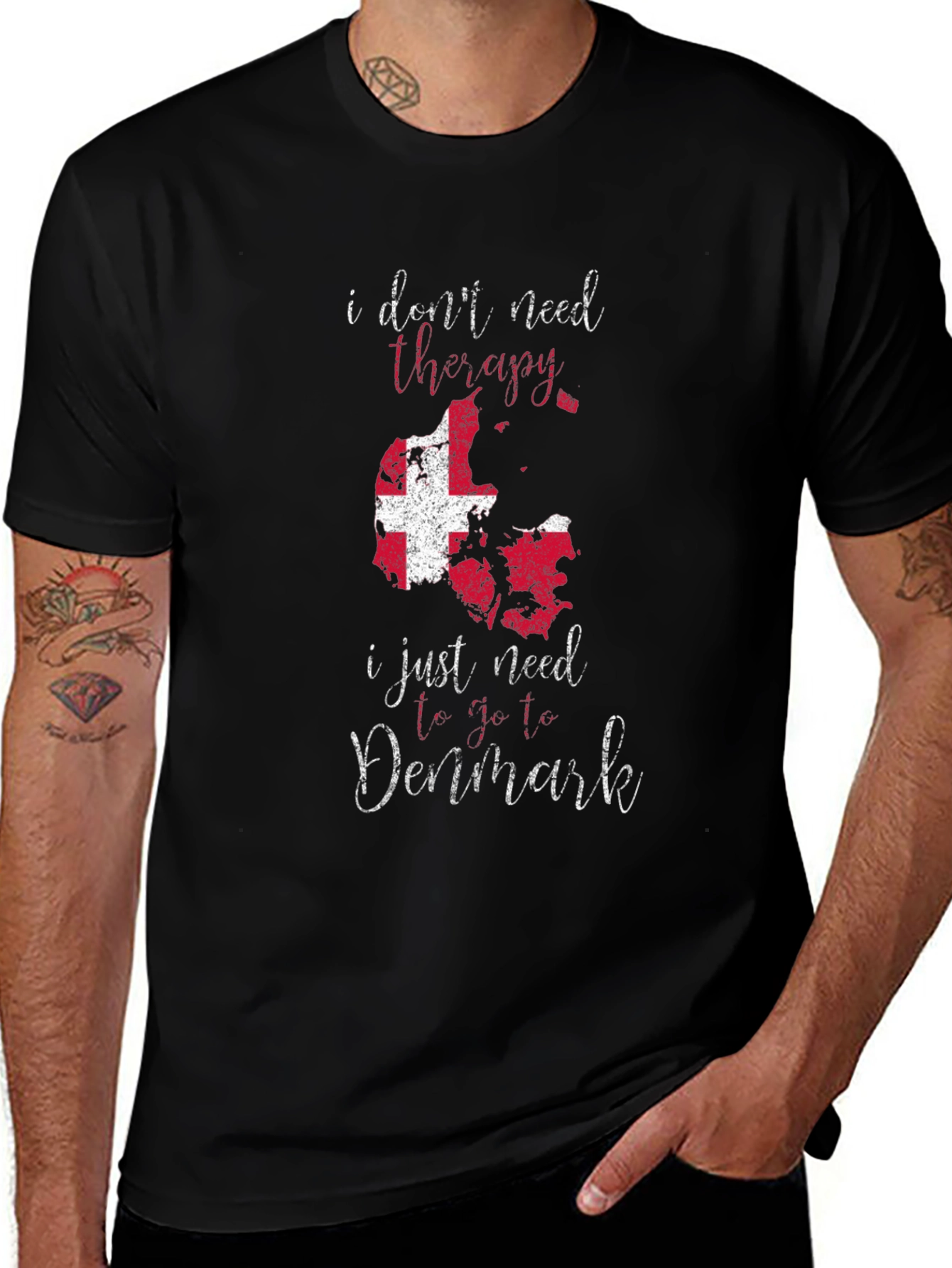 Denmark Therapy T-Shirt - Funny Travel Tee
