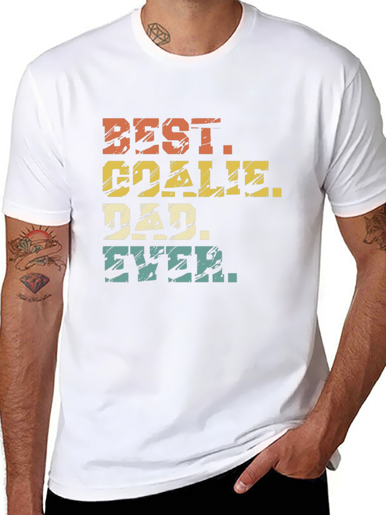 Best Goalie Dad Ever - Graphic T-Shirt