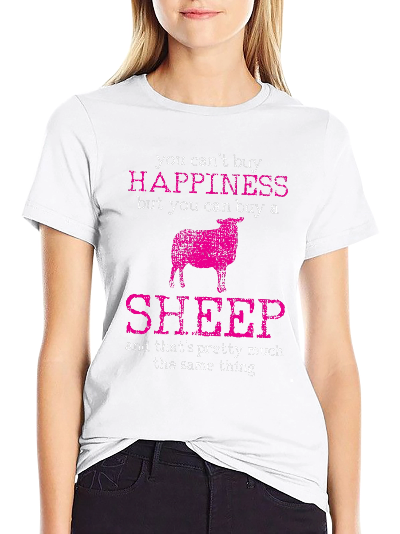 Funny Sheep T-Shirt: Buy Happiness!