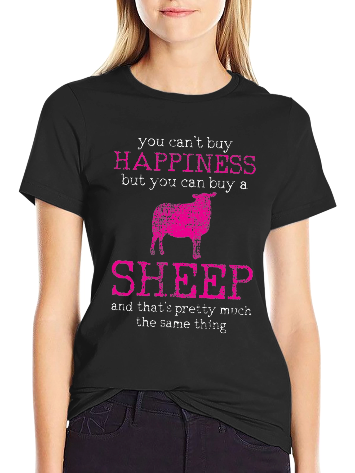Funny Sheep T-Shirt: Buy Happiness!