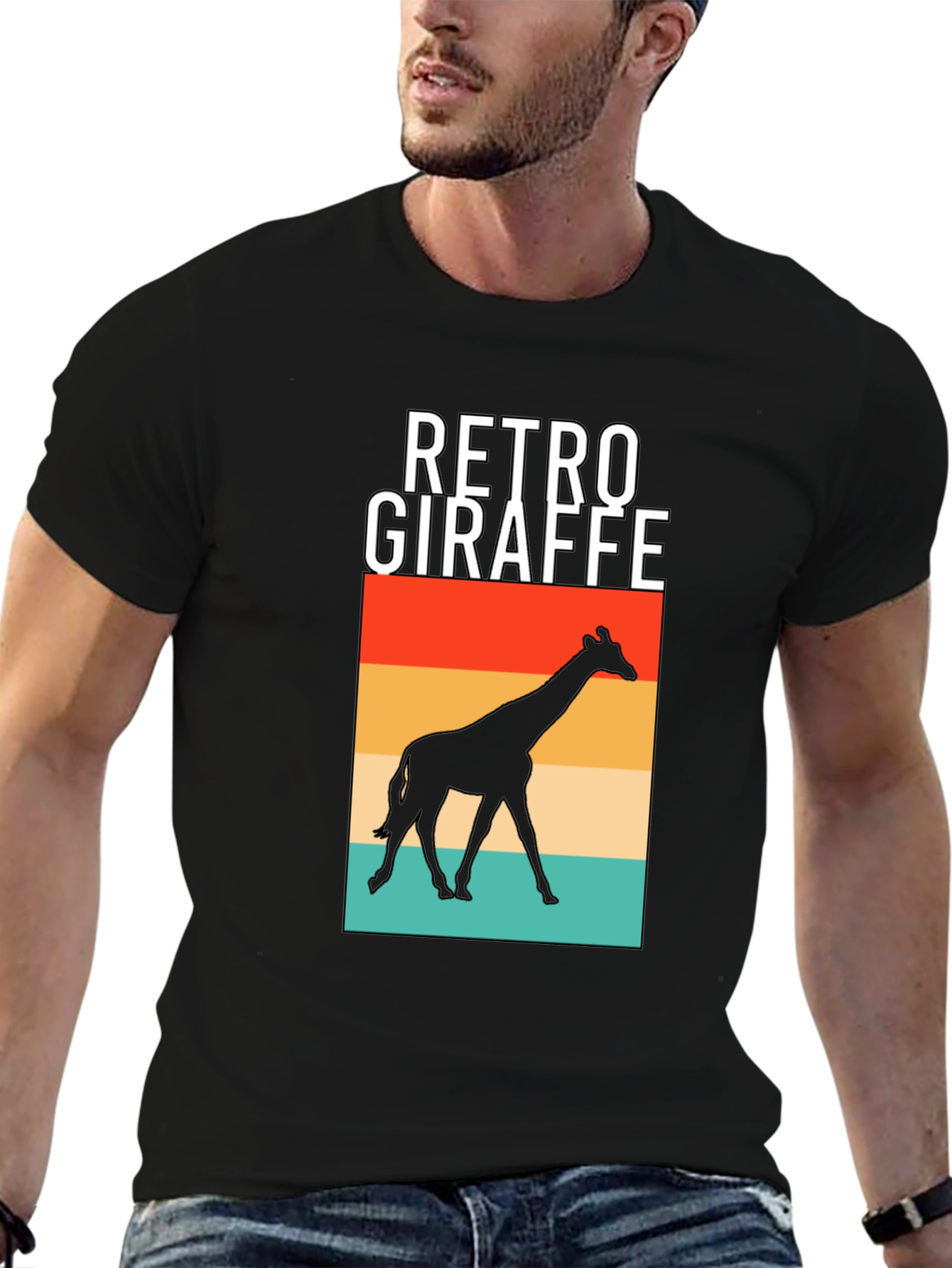 Retro Giraffe Graphic T-Shirt