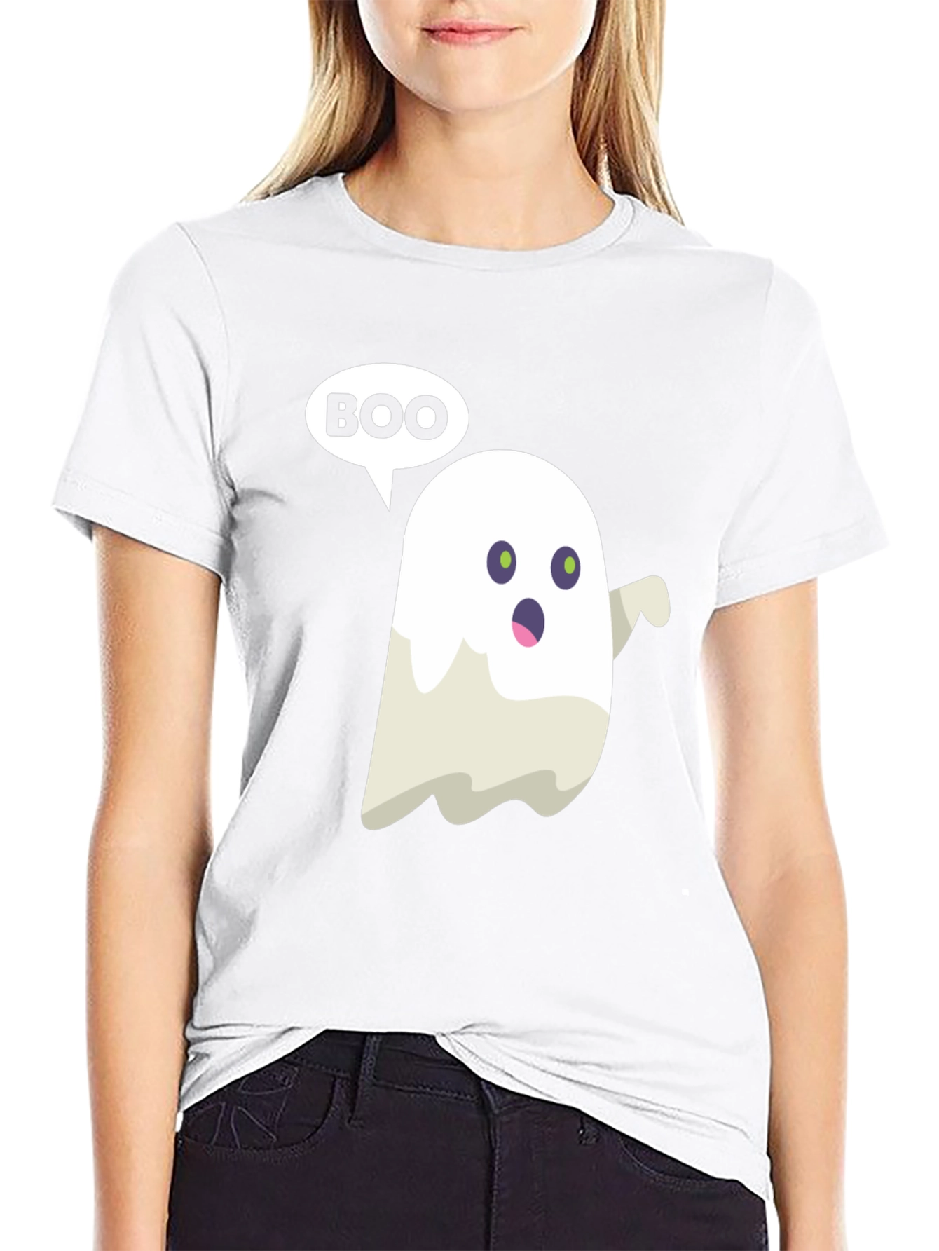 Boo Ghost Graphic Tee - Spooky Season Shirt