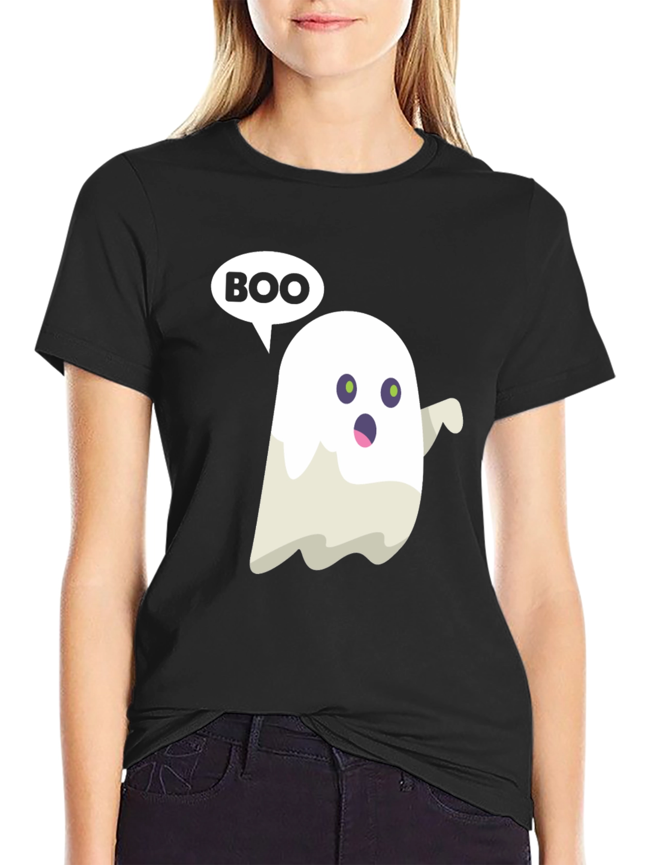 Boo Ghost Graphic Tee - Spooky Season Shirt