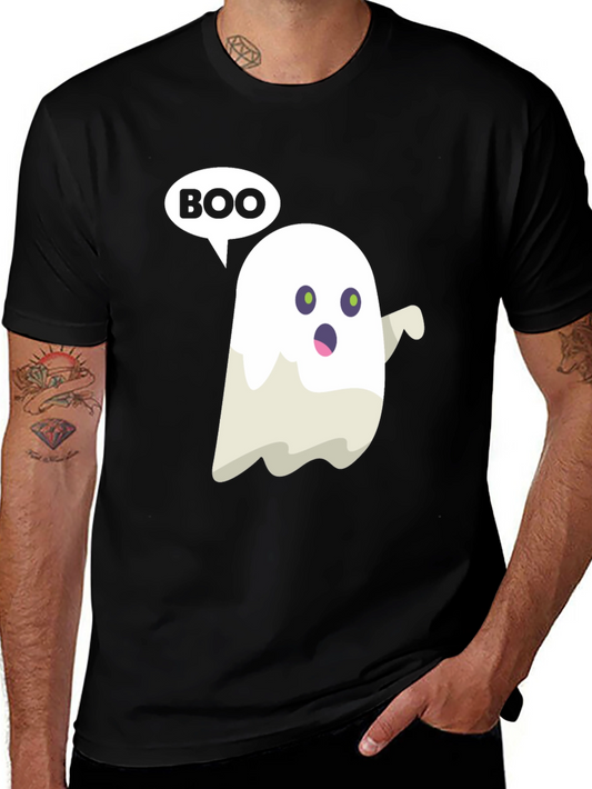 Boo Ghost Graphic Tee - Spooky Season Shirt