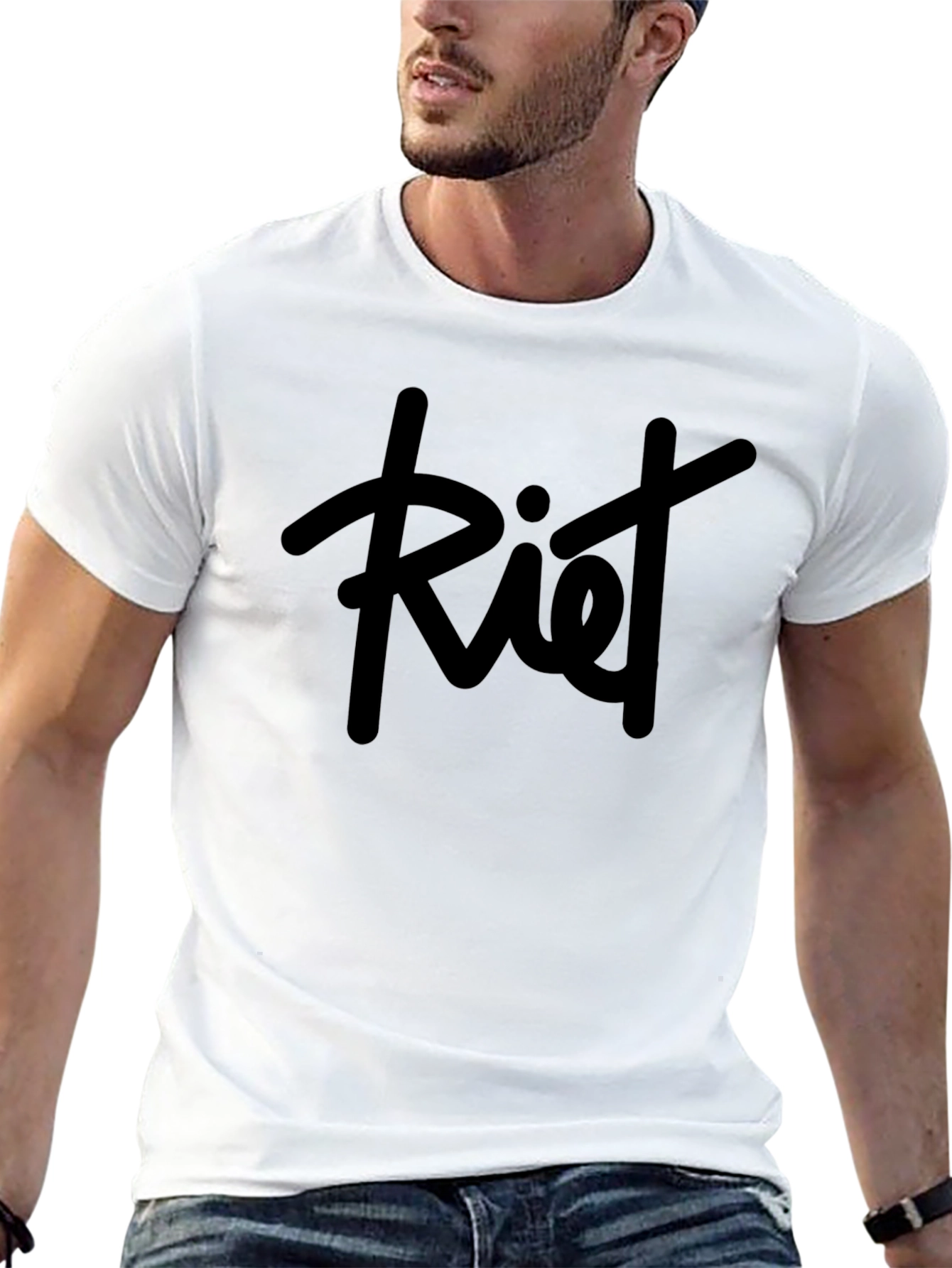 Riet Graphic Tee - Stylish Black Cotton T-Shirt