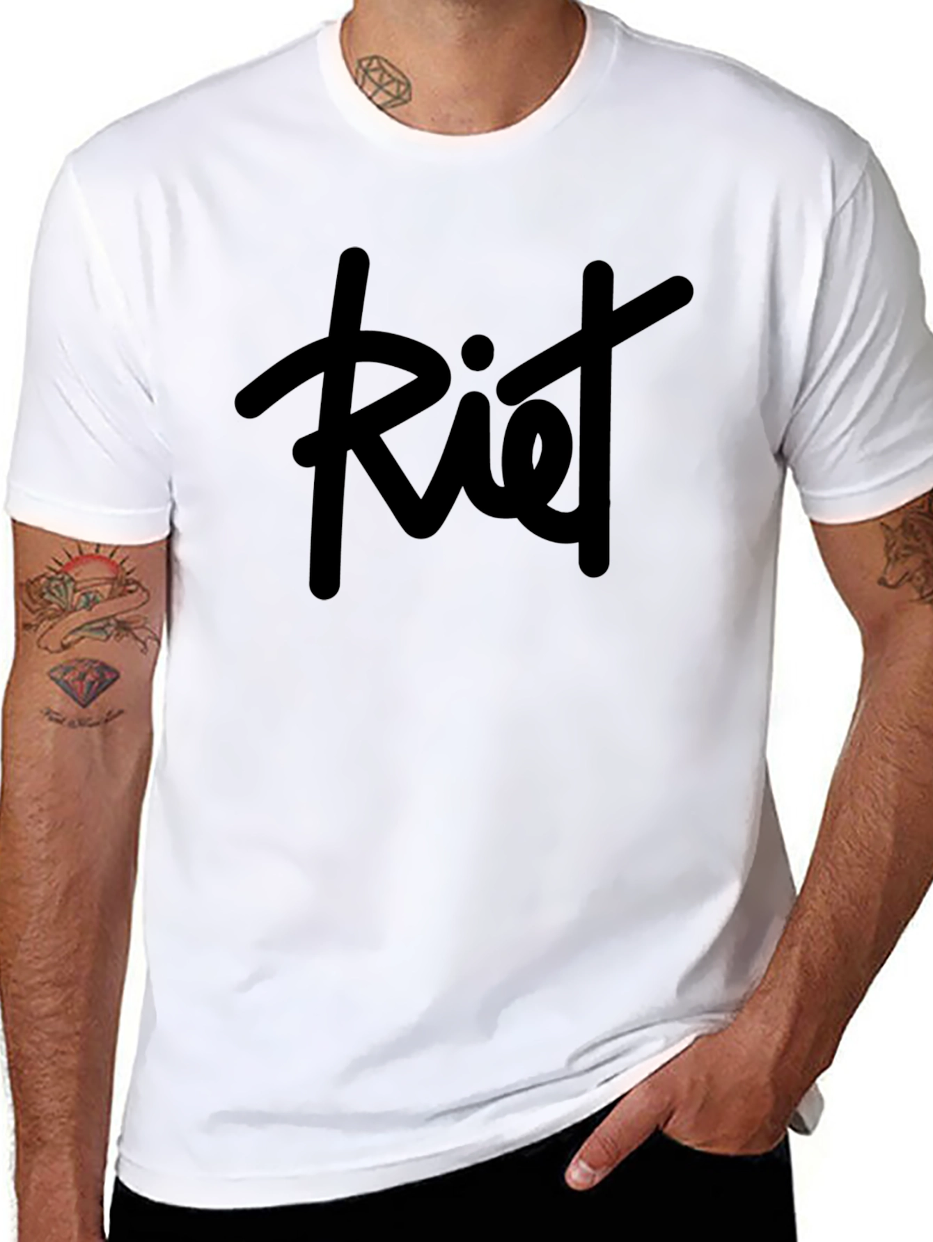 Riet Graphic Tee - Stylish Black Cotton T-Shirt