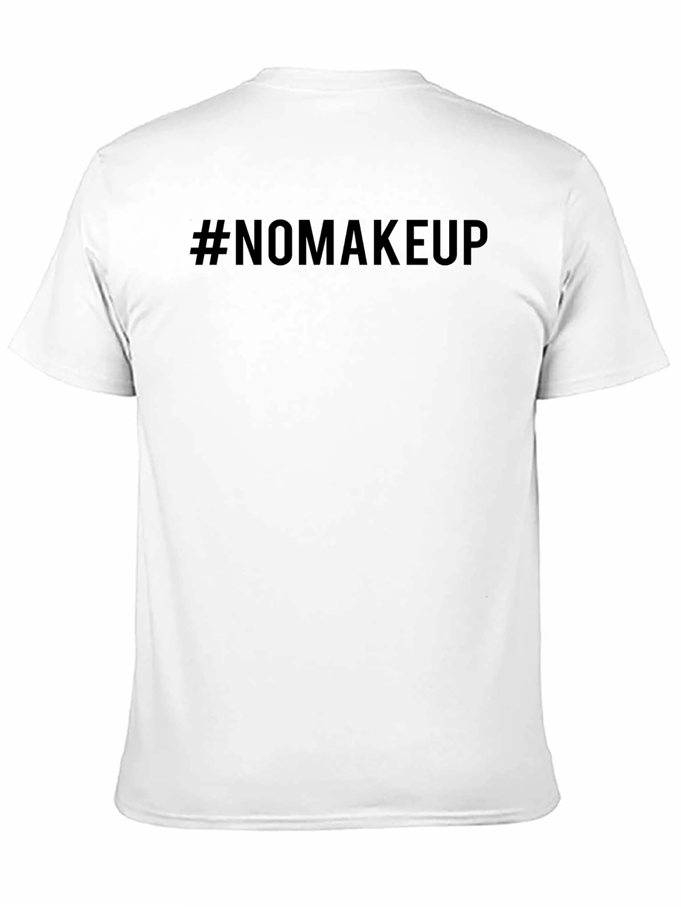 #NoMakeup Black Graphic Tee - Casual Style