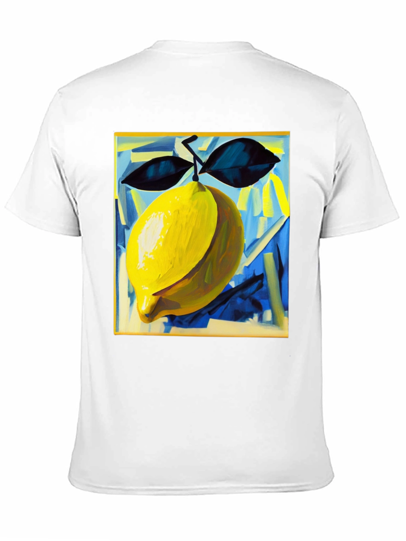 Abstract Lemon Graphic Tee - Modern Art Shirt