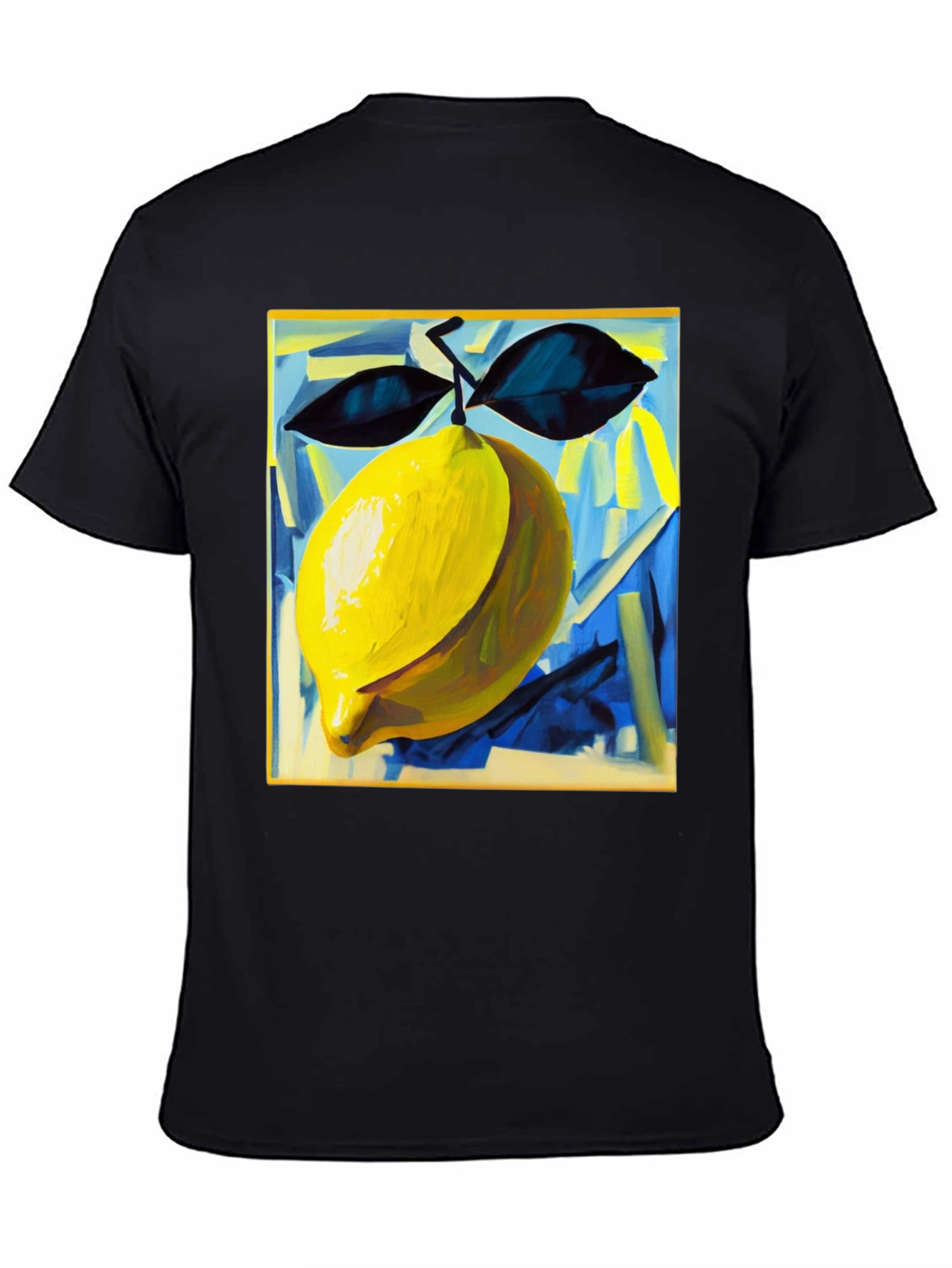 Abstract Lemon Graphic Tee - Modern Art Shirt