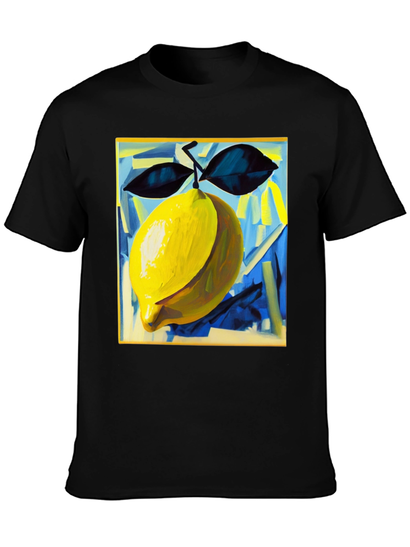 Abstract Lemon Graphic Tee - Modern Art Shirt