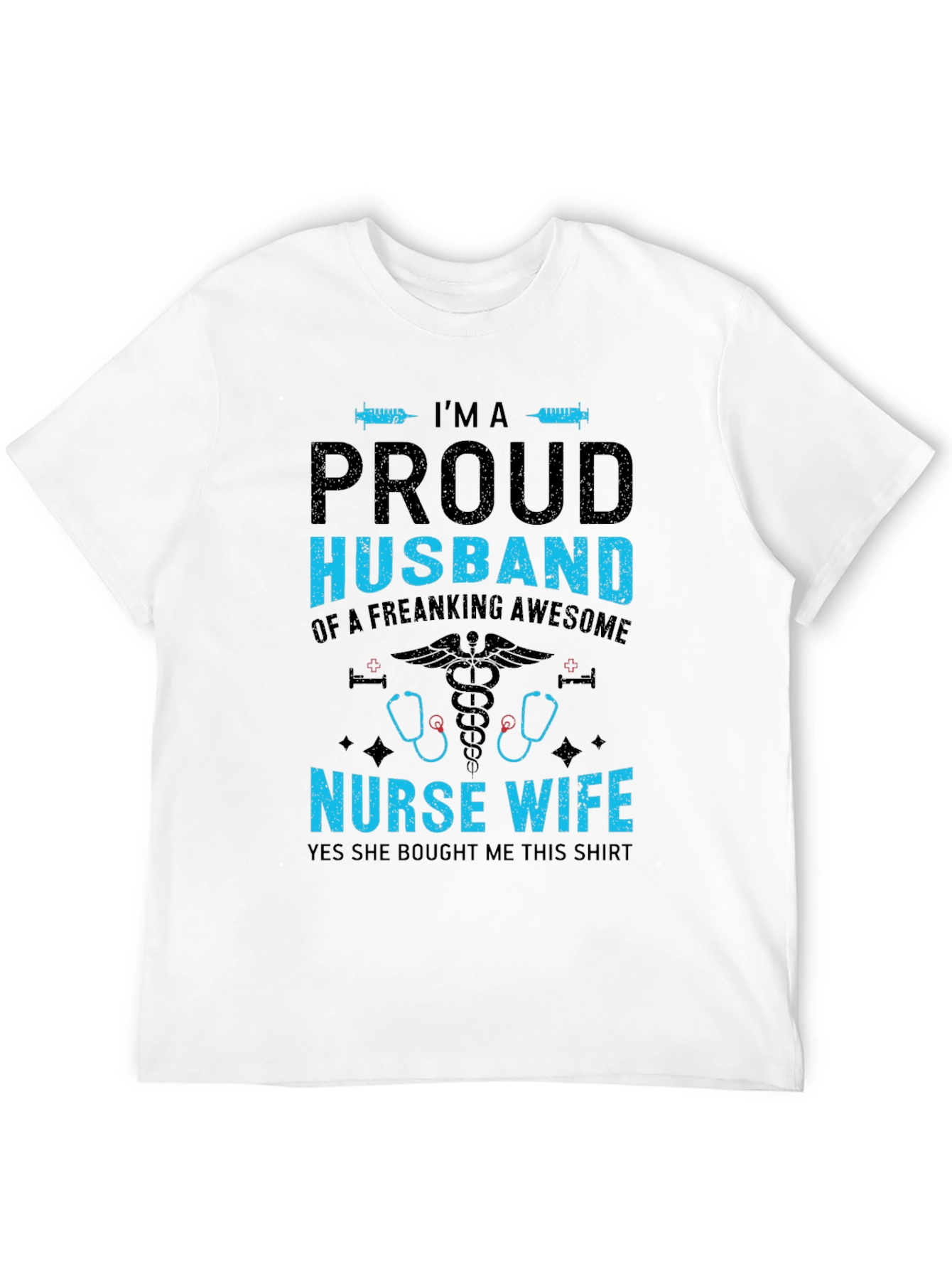 Proud Husband Nurse Wife Graphic T-Shirt