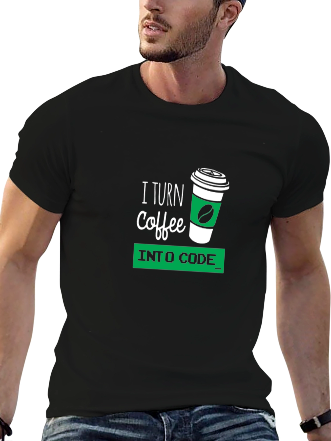 Coffee to Code Graphic T-Shirt - Programmer Gift