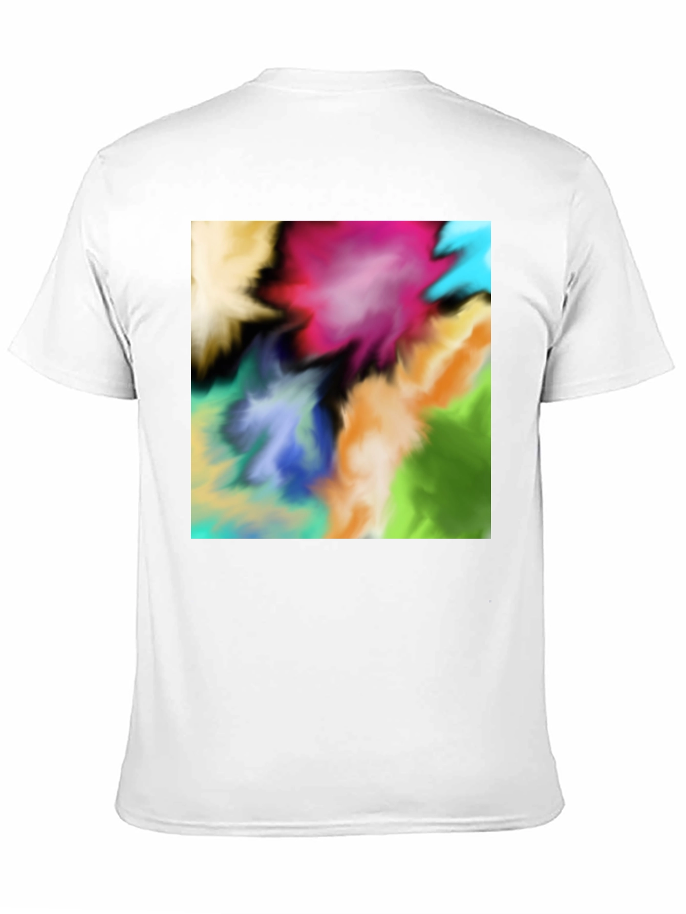 Vibrant Abstract Art Black T-Shirt