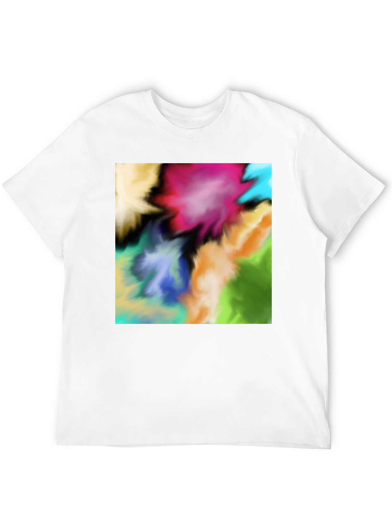 Vibrant Abstract Art Black T-Shirt