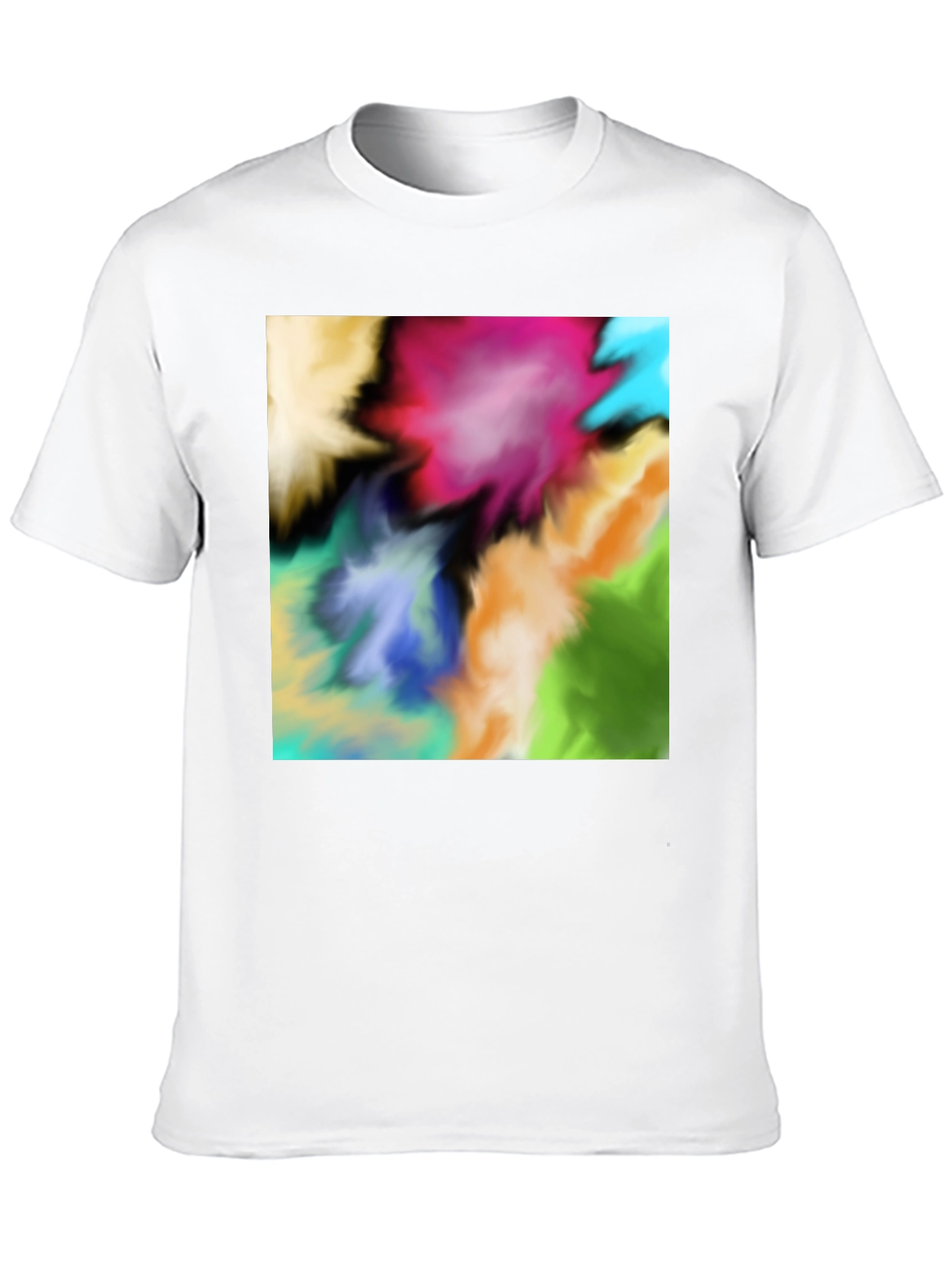 Vibrant Abstract Art Black T-Shirt
