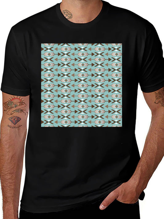 Aztec Pattern Black Tee