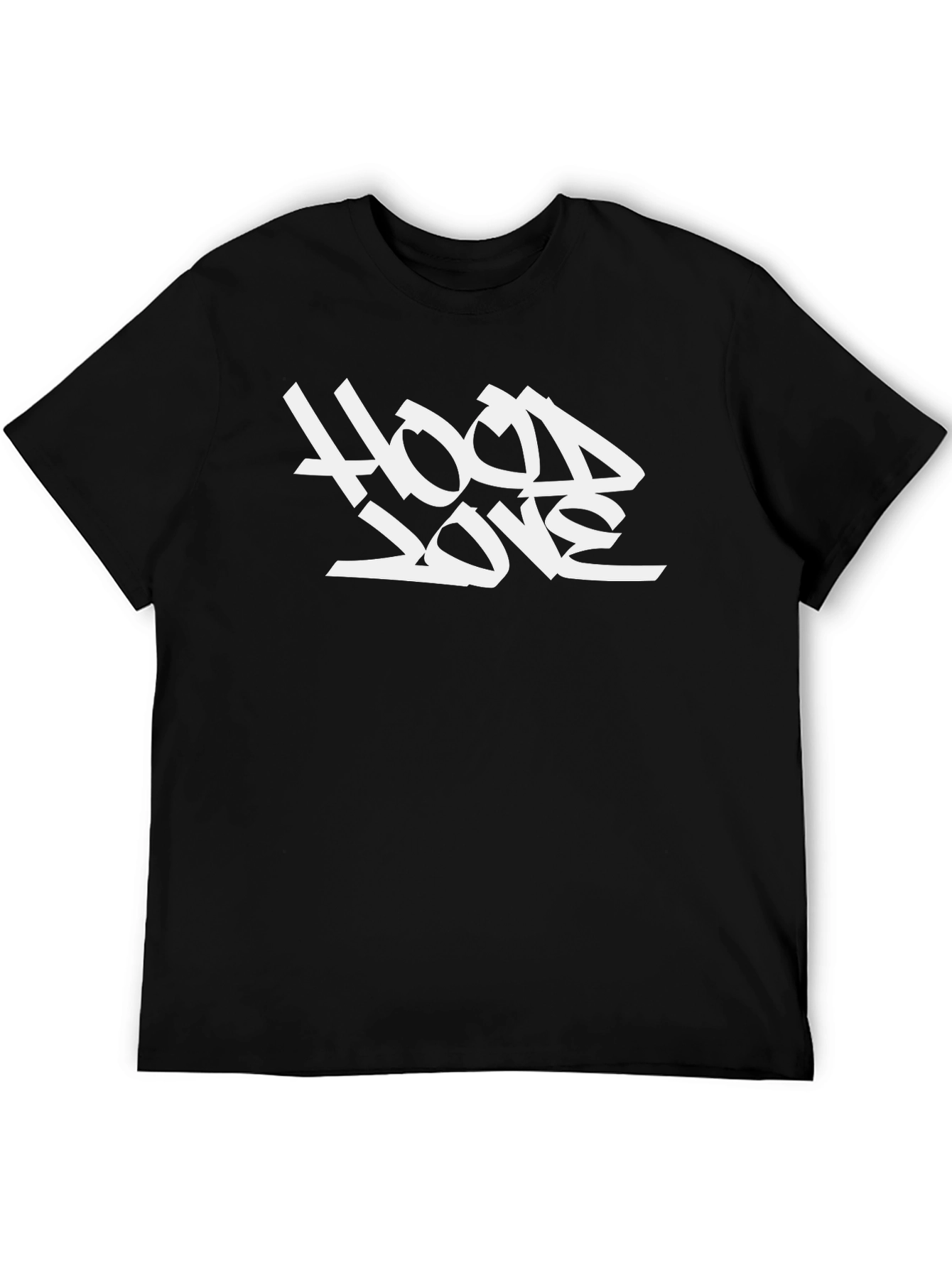 Hood Love Graphic T-Shirt - Black