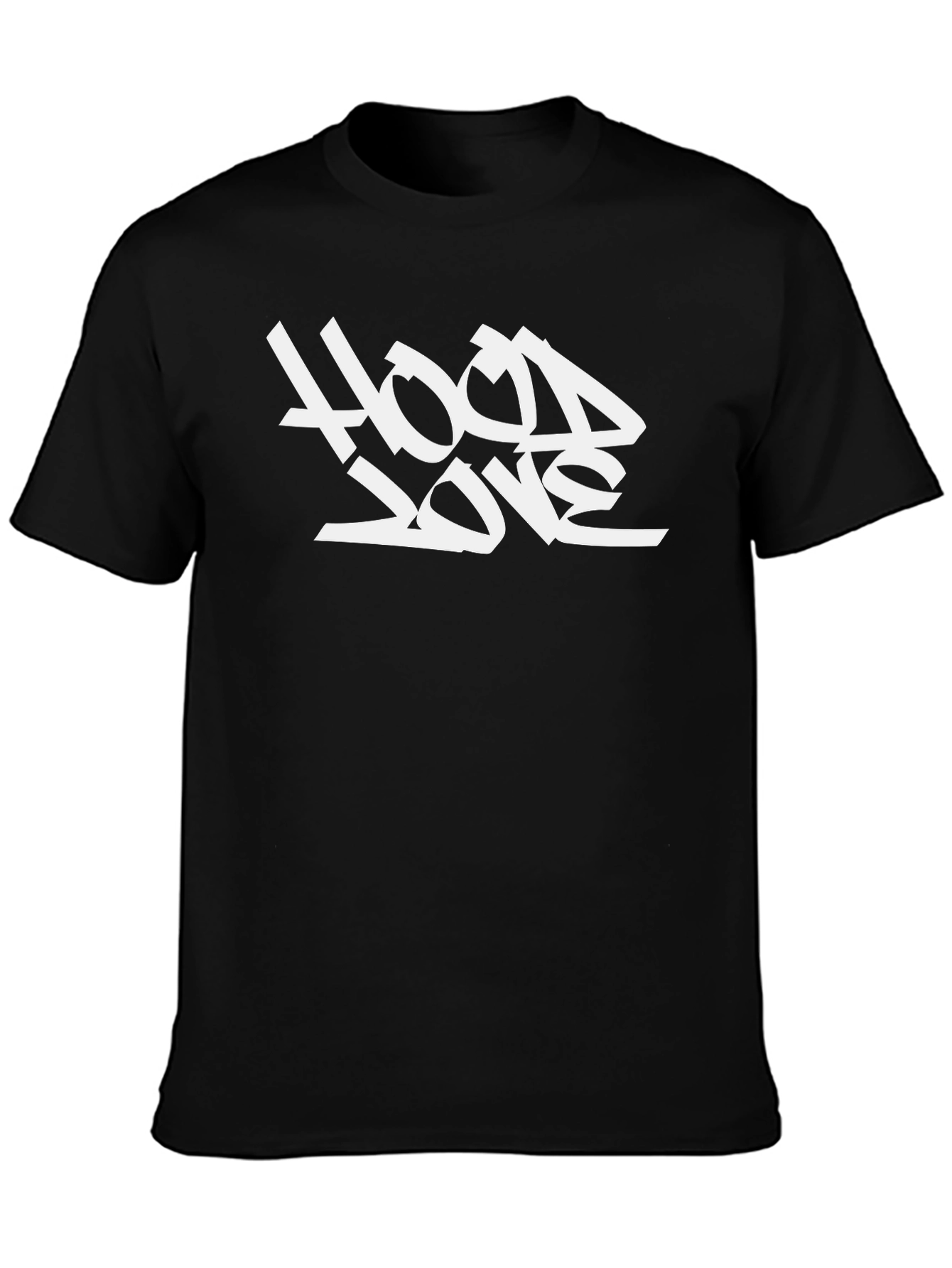 Hood Love Graphic T-Shirt - Black