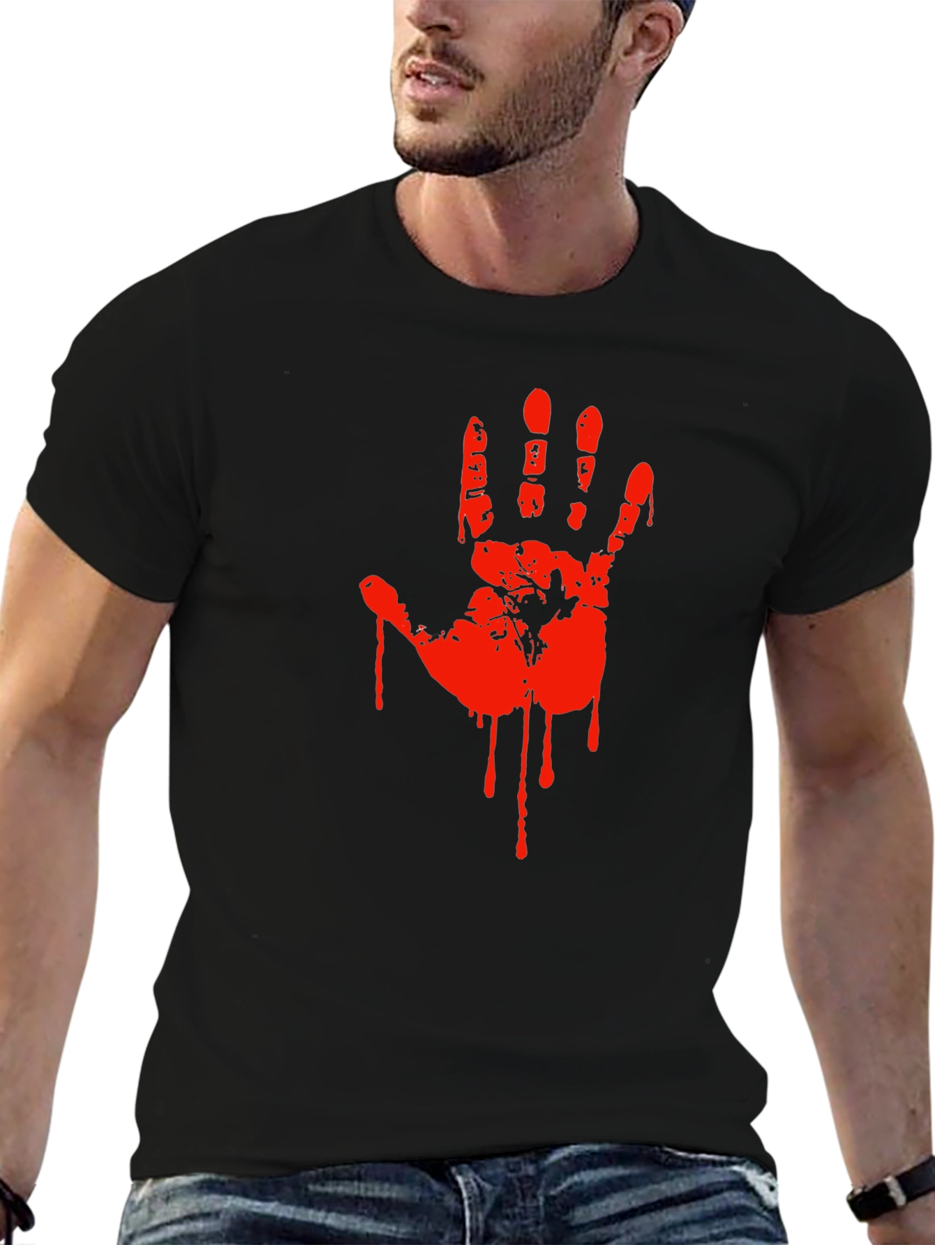 Bloody Handprint Graphic T-Shirt