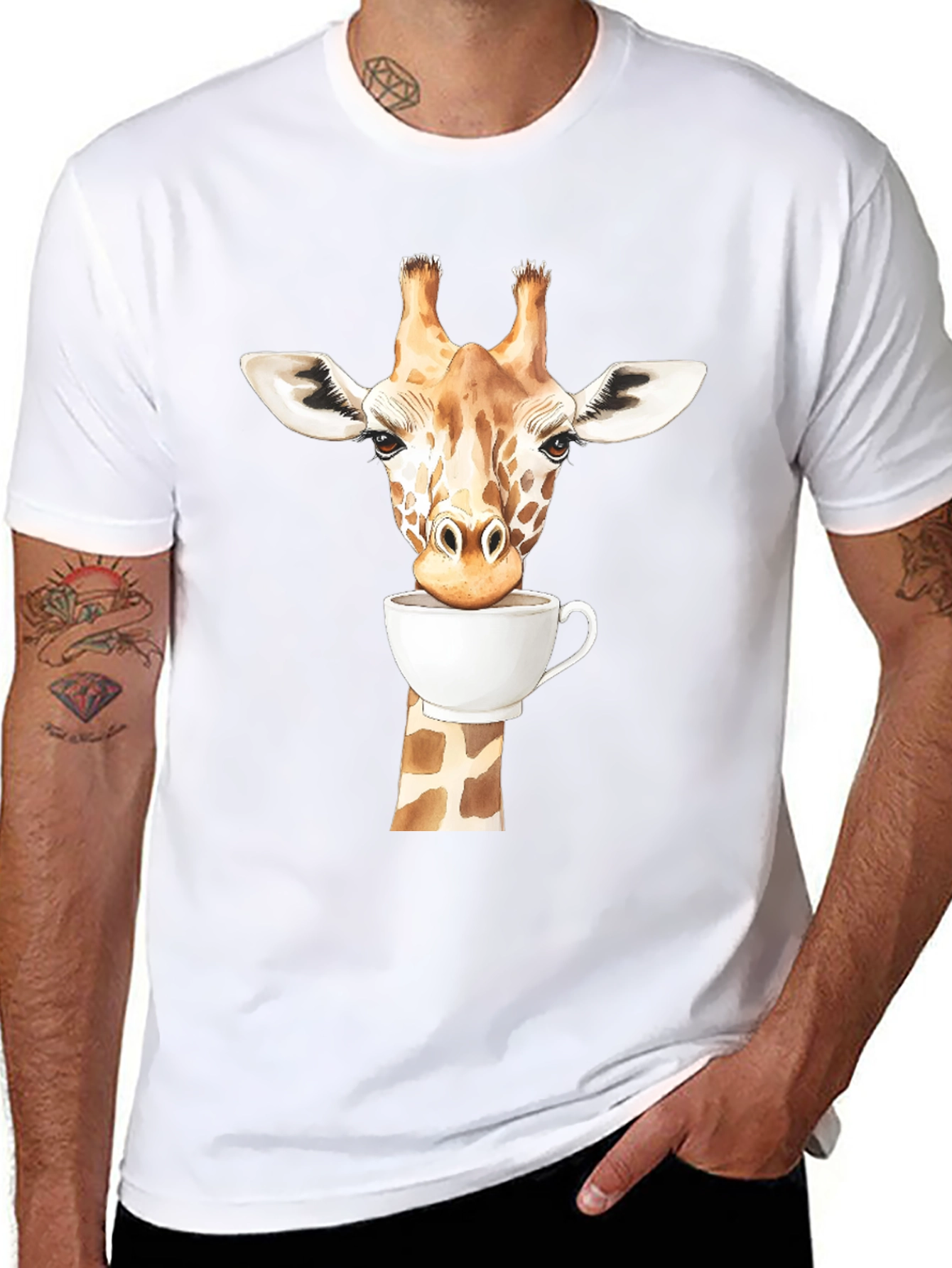 Giraffe Coffee Lover T-Shirt