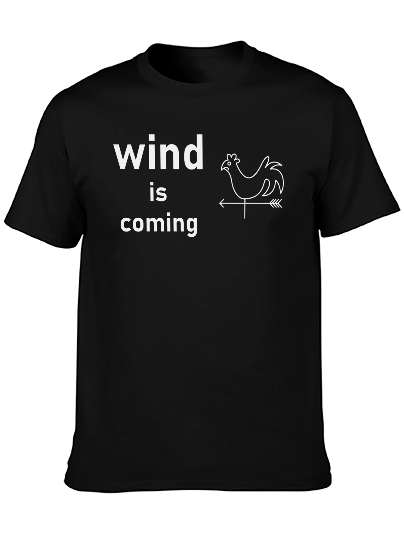 Wind is Coming Graphic T-Shirt - Black