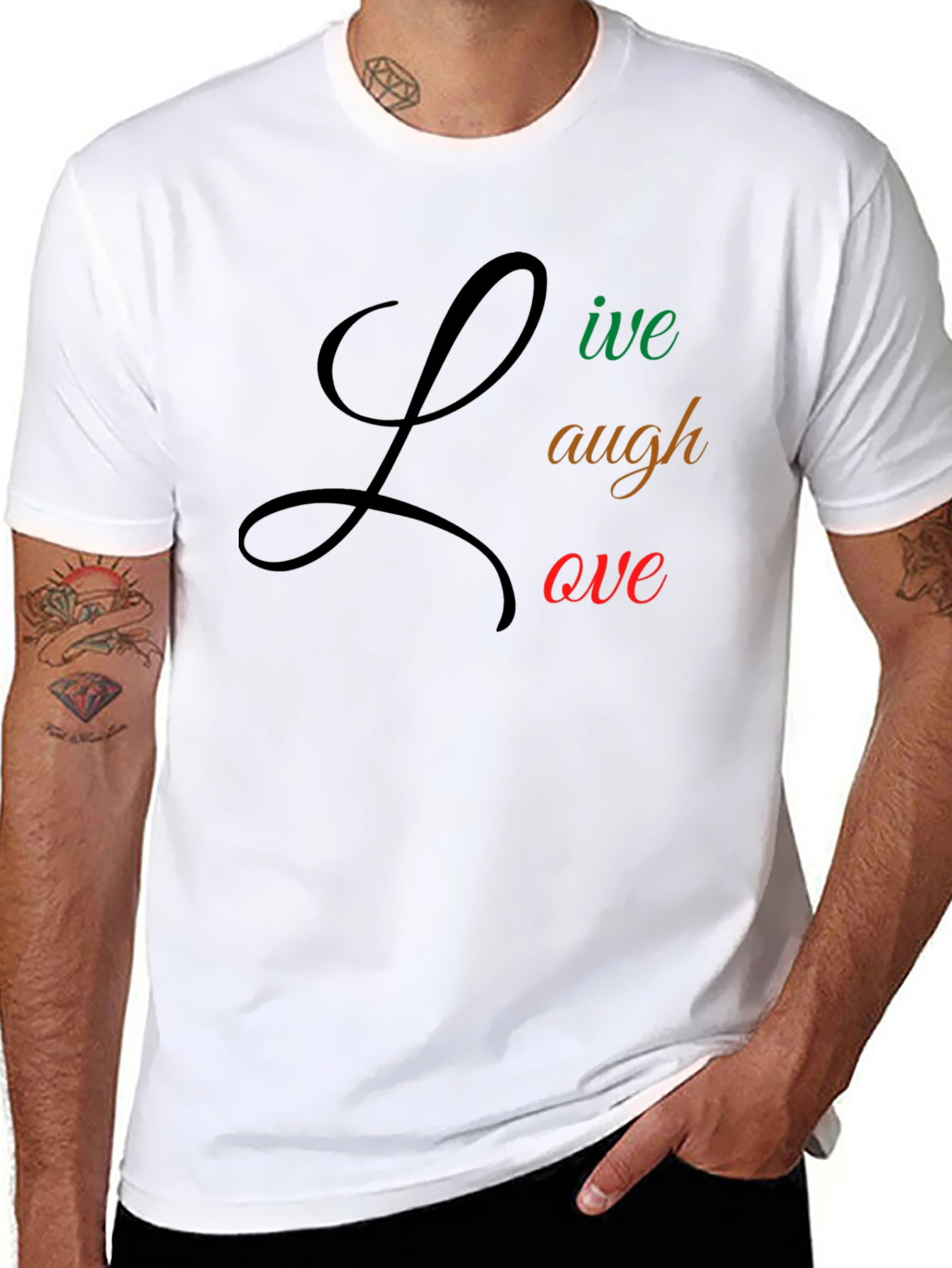 Live Laugh Love Black Tee