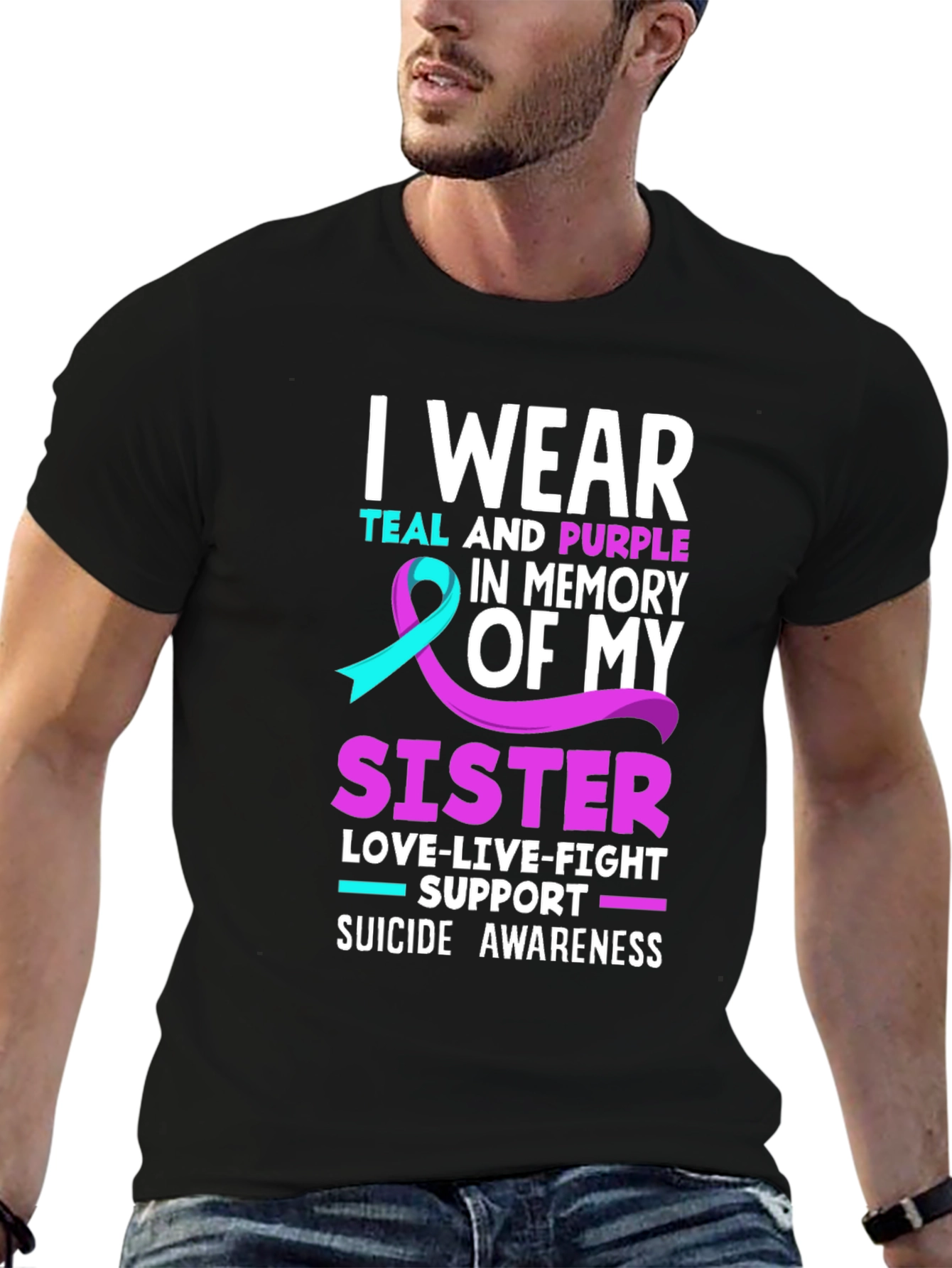 Teal & Purple Sister Suicide Awareness T-Shirt