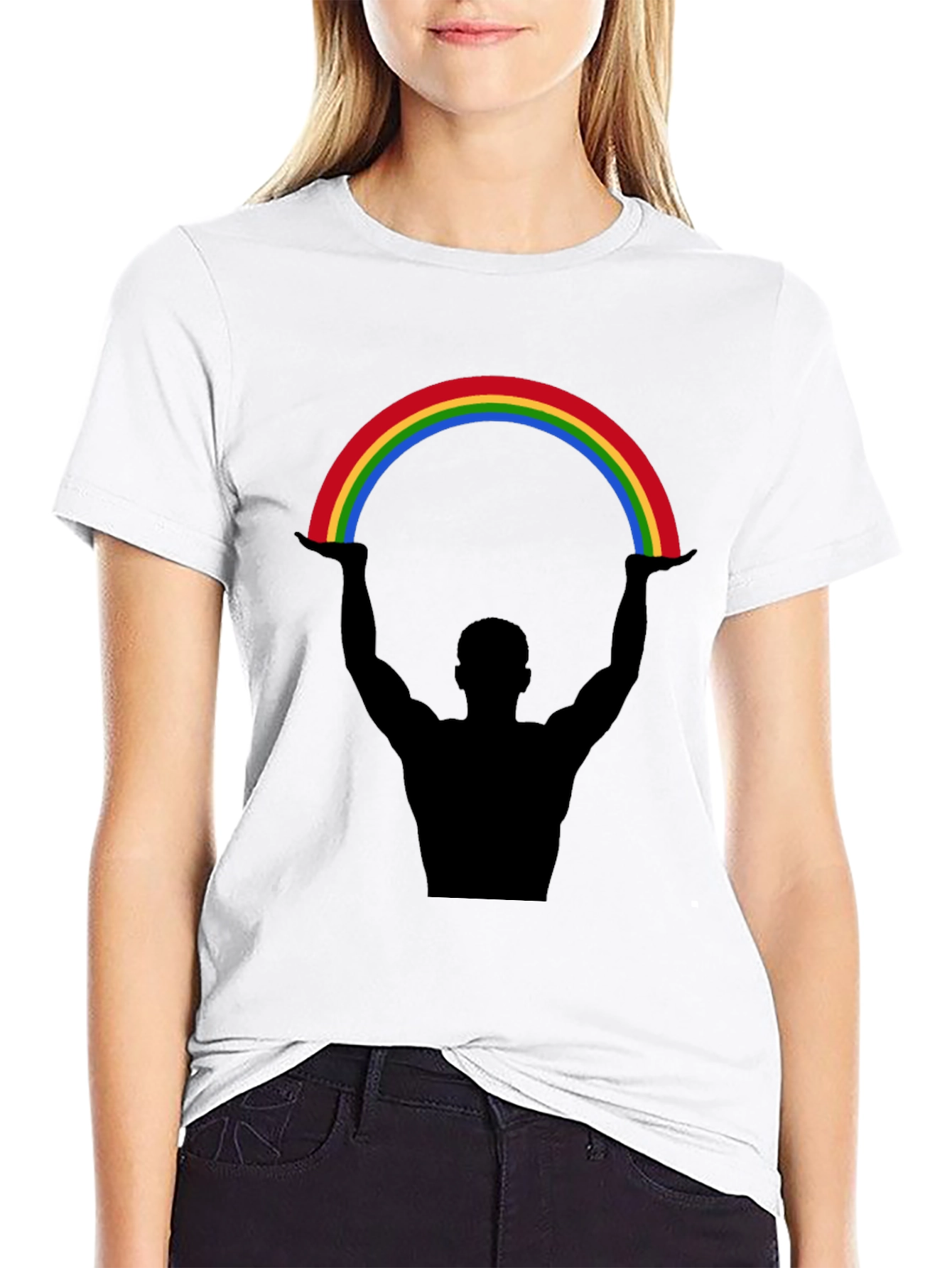 Rainbow Lift Graphic Tee - Black