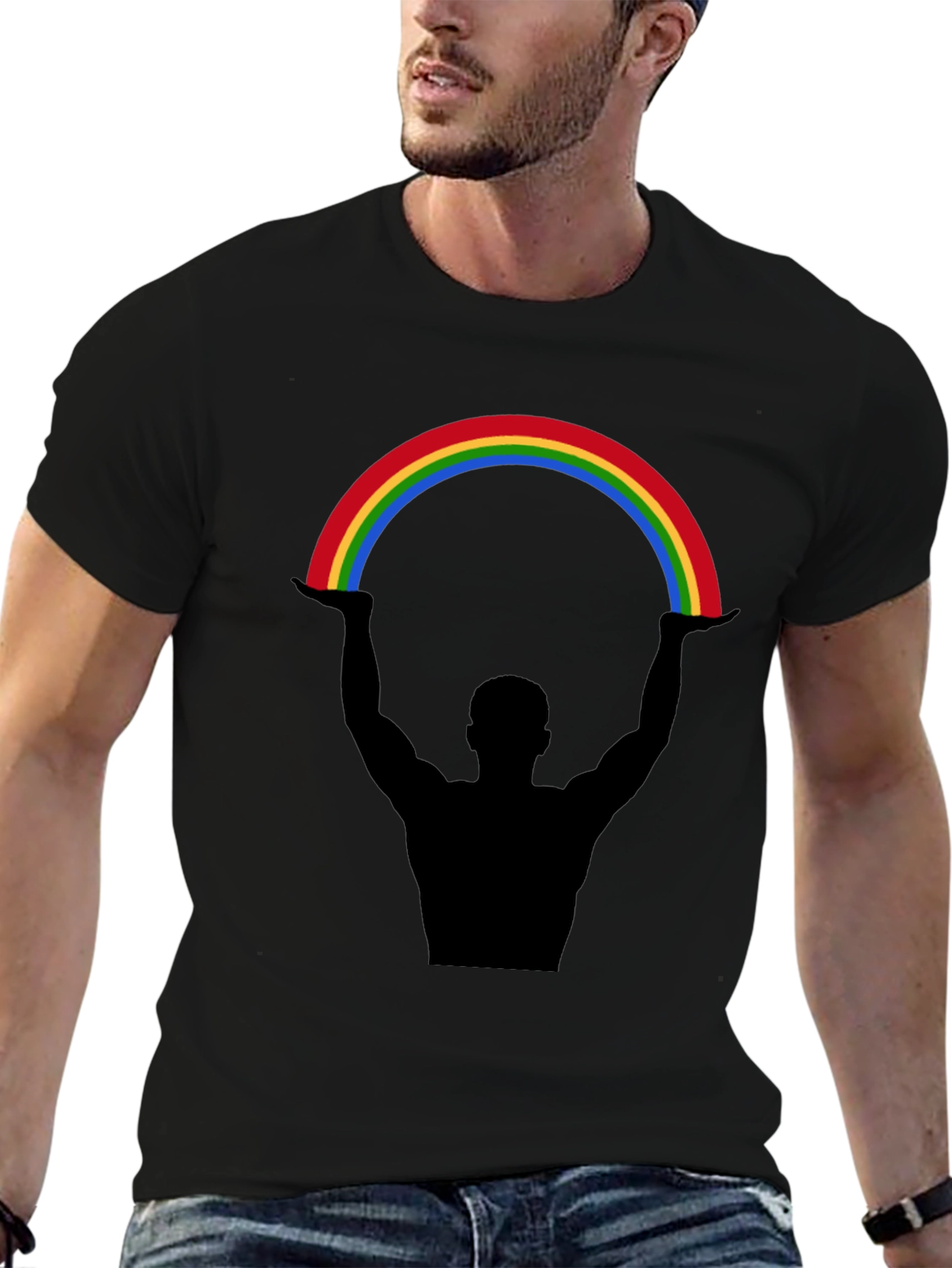 Rainbow Lift Graphic Tee - Black