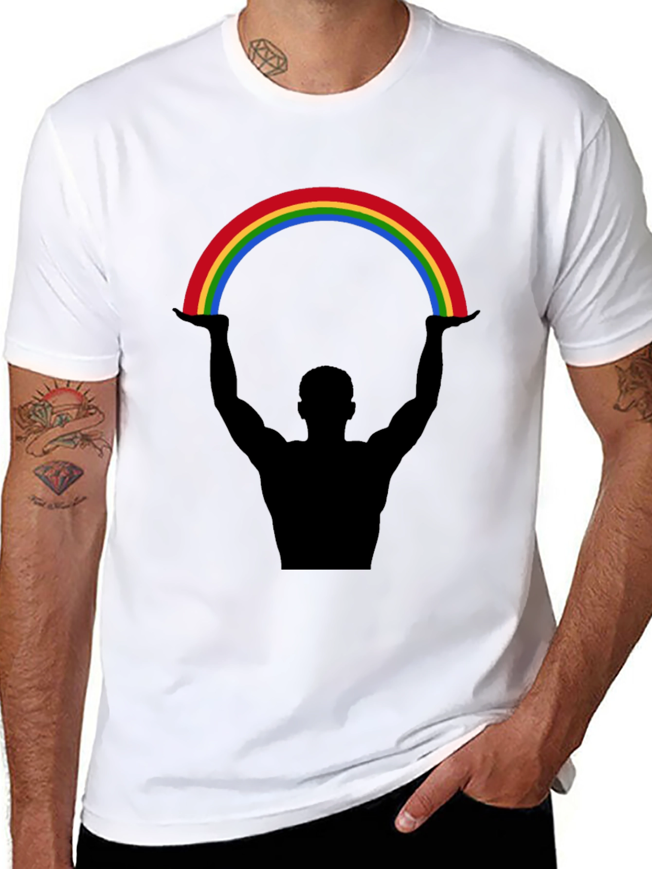 Rainbow Lift Graphic Tee - Black