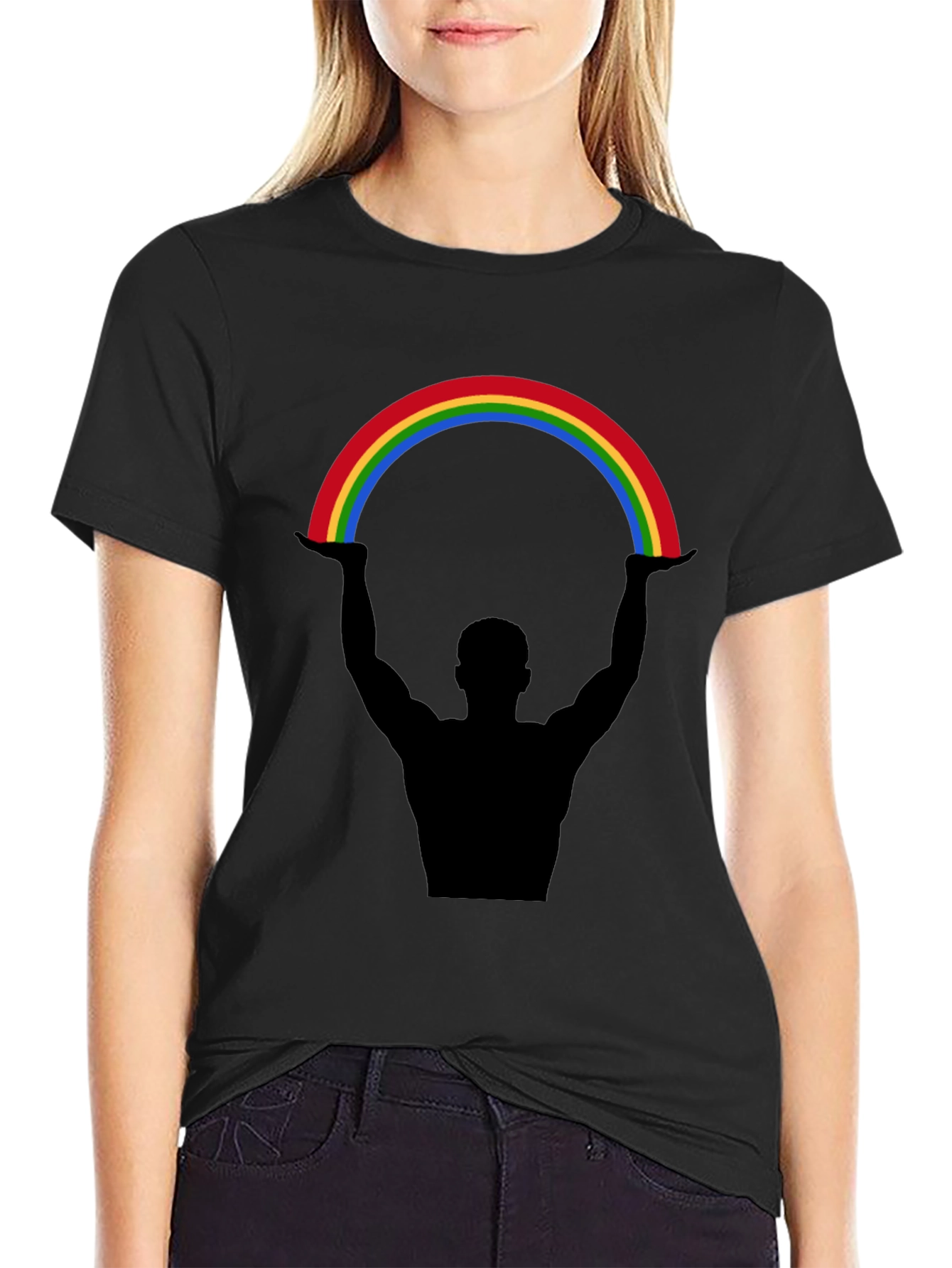 Rainbow Lift Graphic Tee - Black