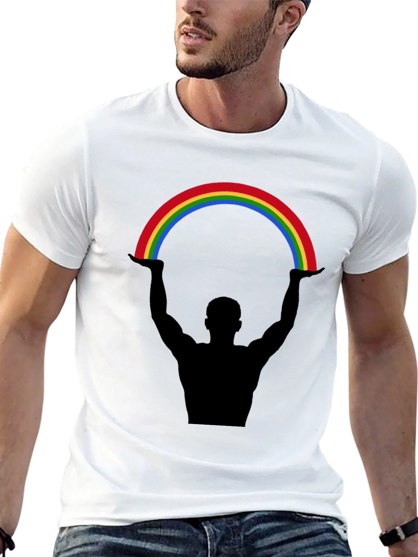 Rainbow Lift Graphic Tee - Black