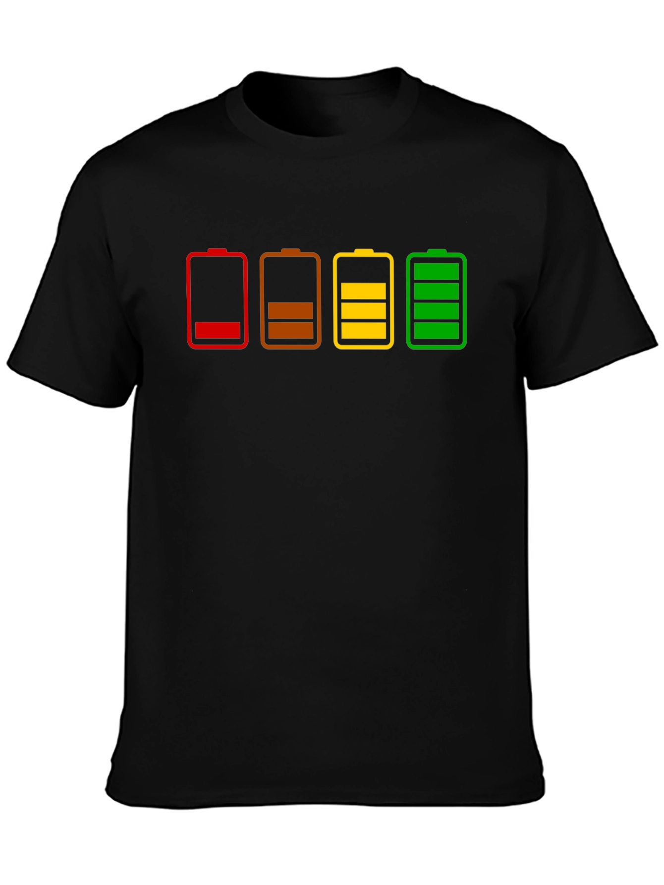 Battery Life T-Shirt - Black Cotton Graphic Tee